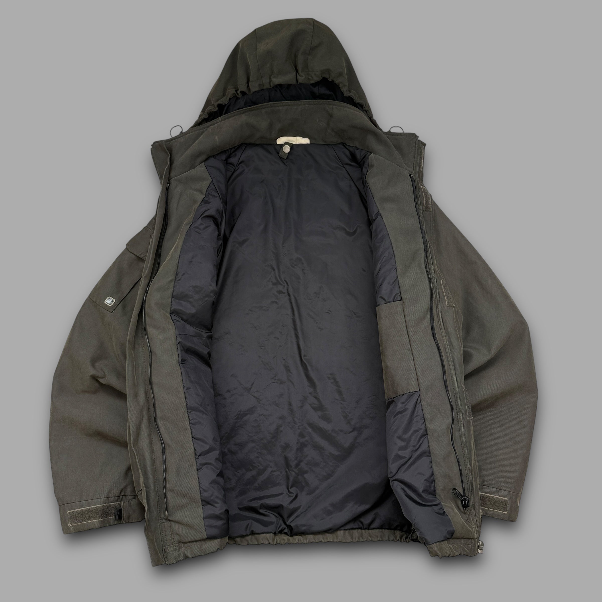 Quiksilver 2000's technical multi-pocket parka jacket (L)