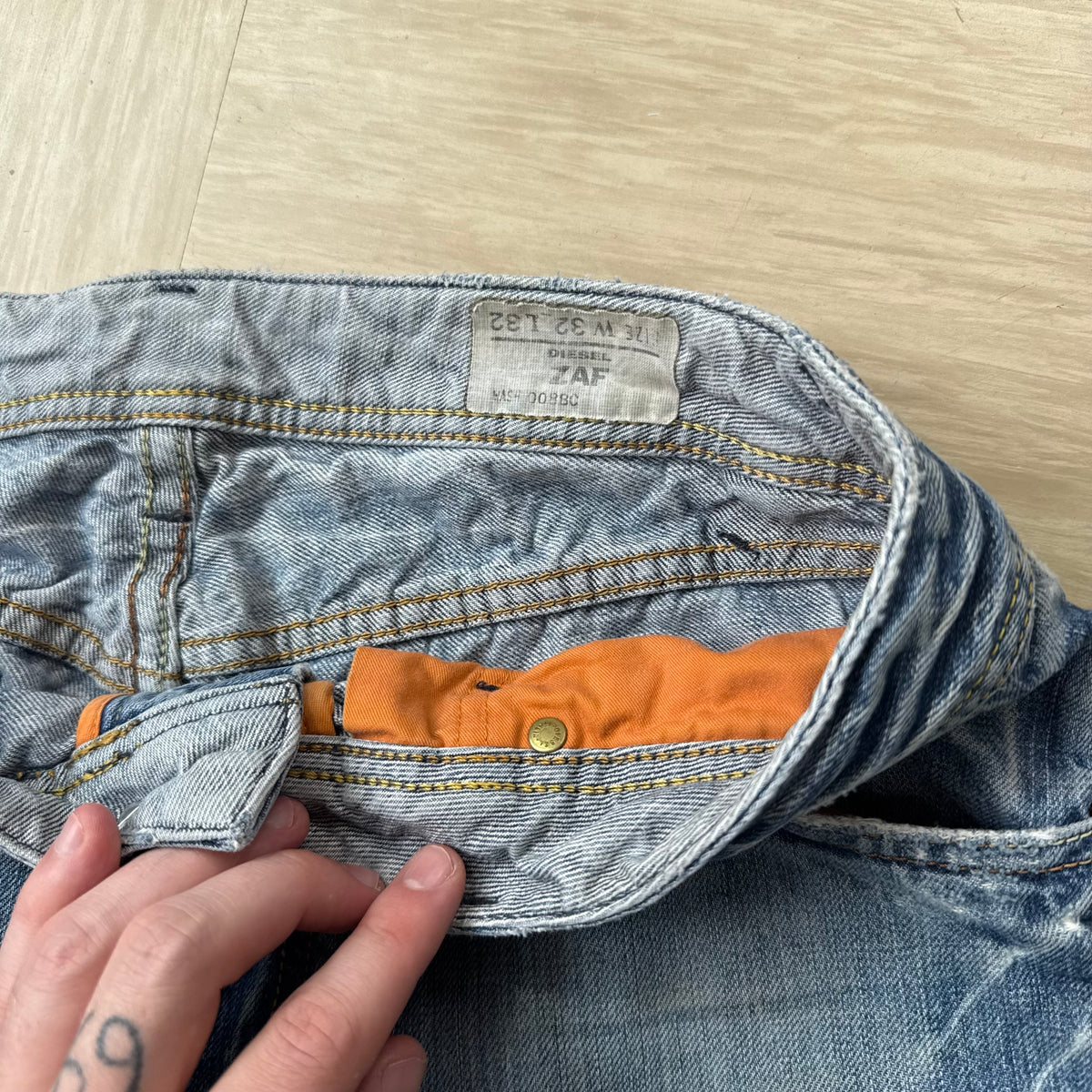 Diesel zaf 2000's relaxed flared bootcut denim jeans (S)