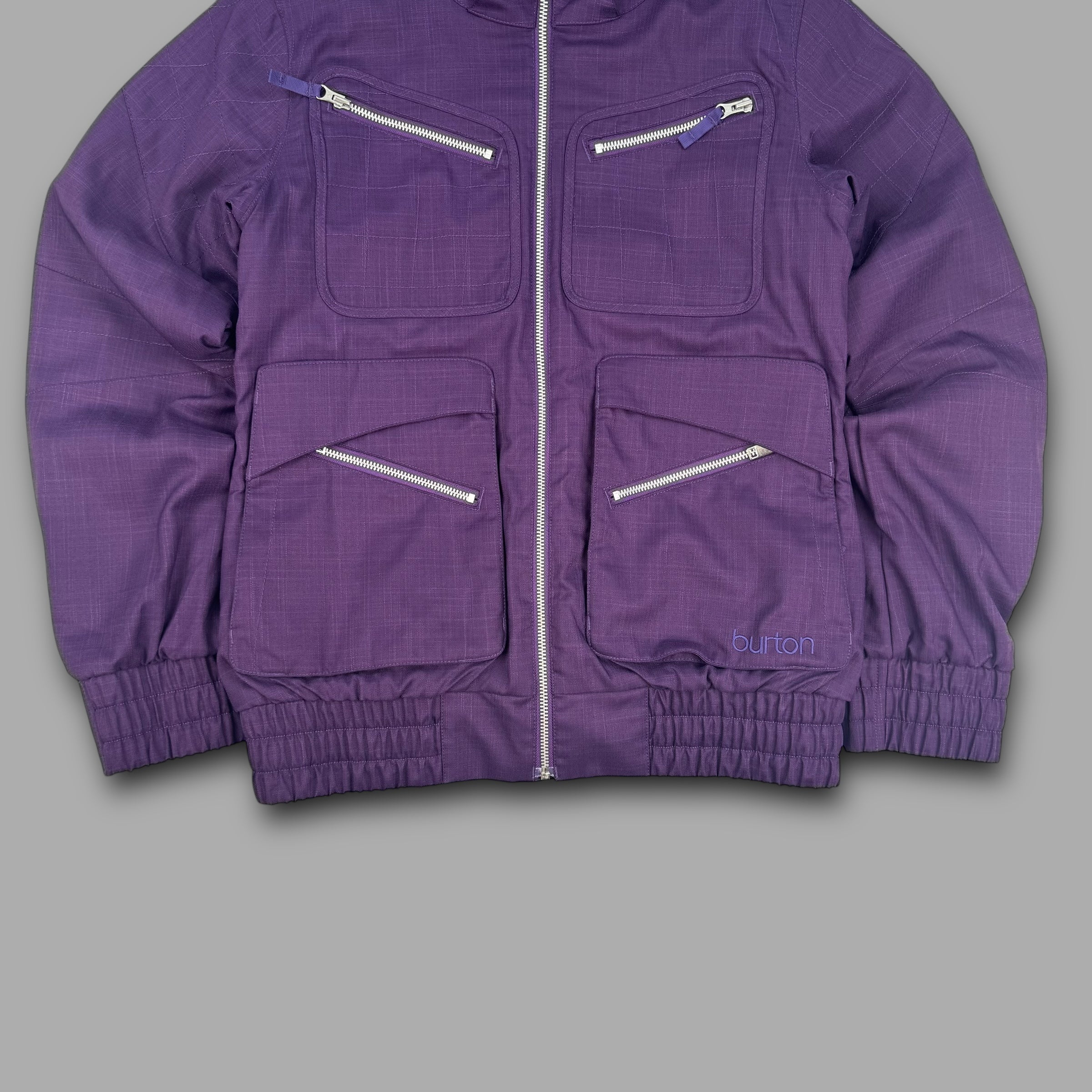 Burton 2000's technical multi-pocket fur hood softshell ski jacket (L) wms