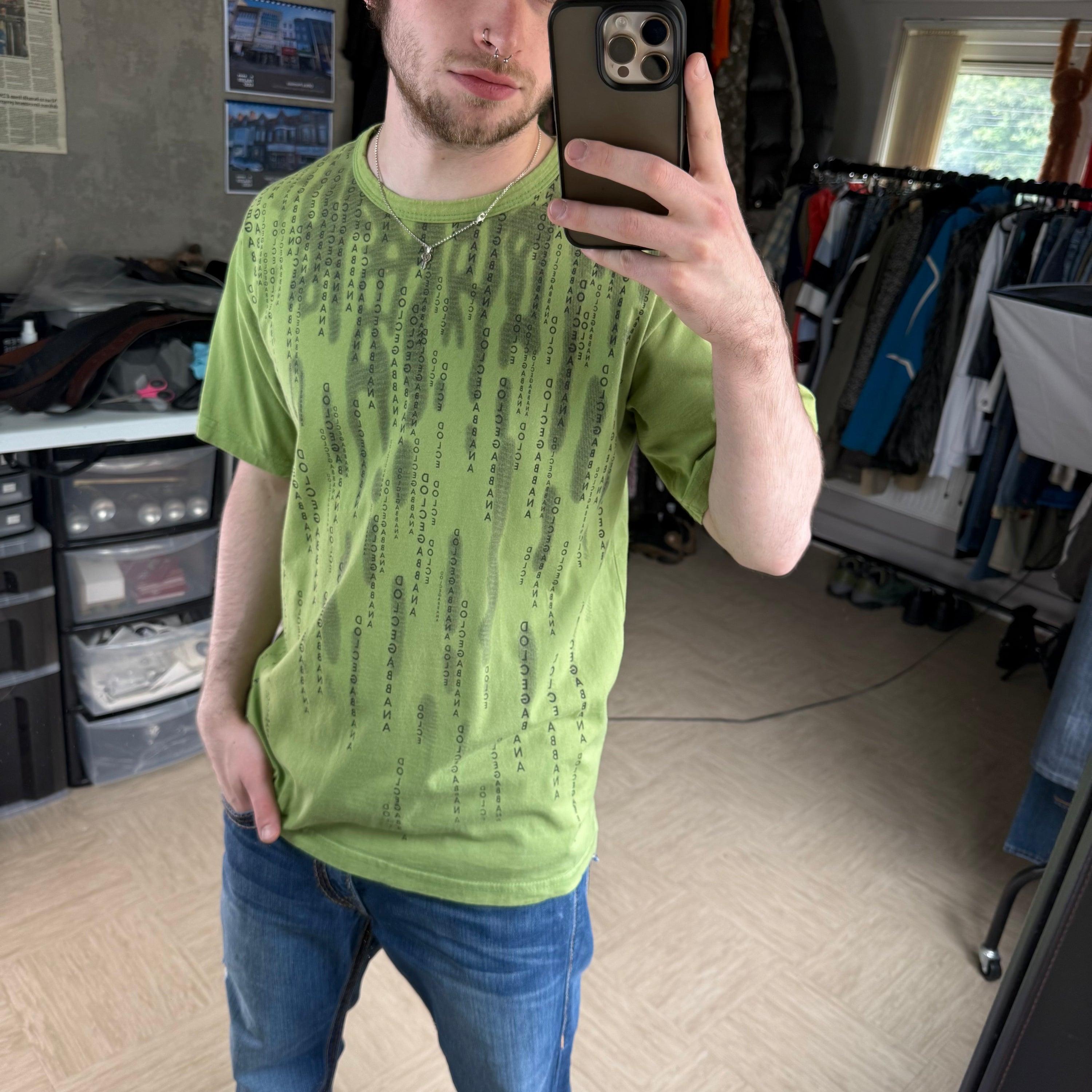 Dolce and gabanna 2000's repeat spellout graphic tee (L)