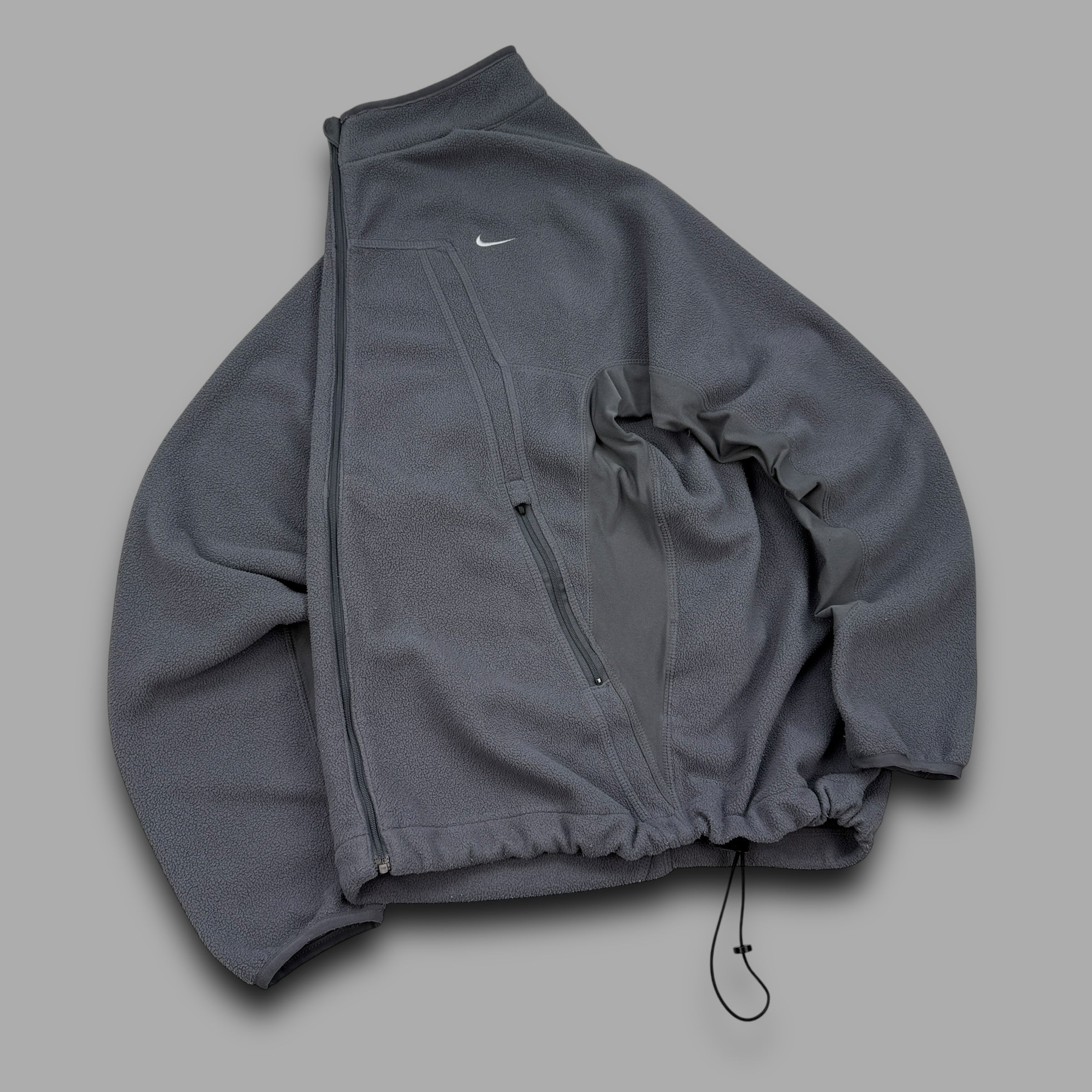 Nike 2000's technical therma-fit panelled fleece jacket (S)