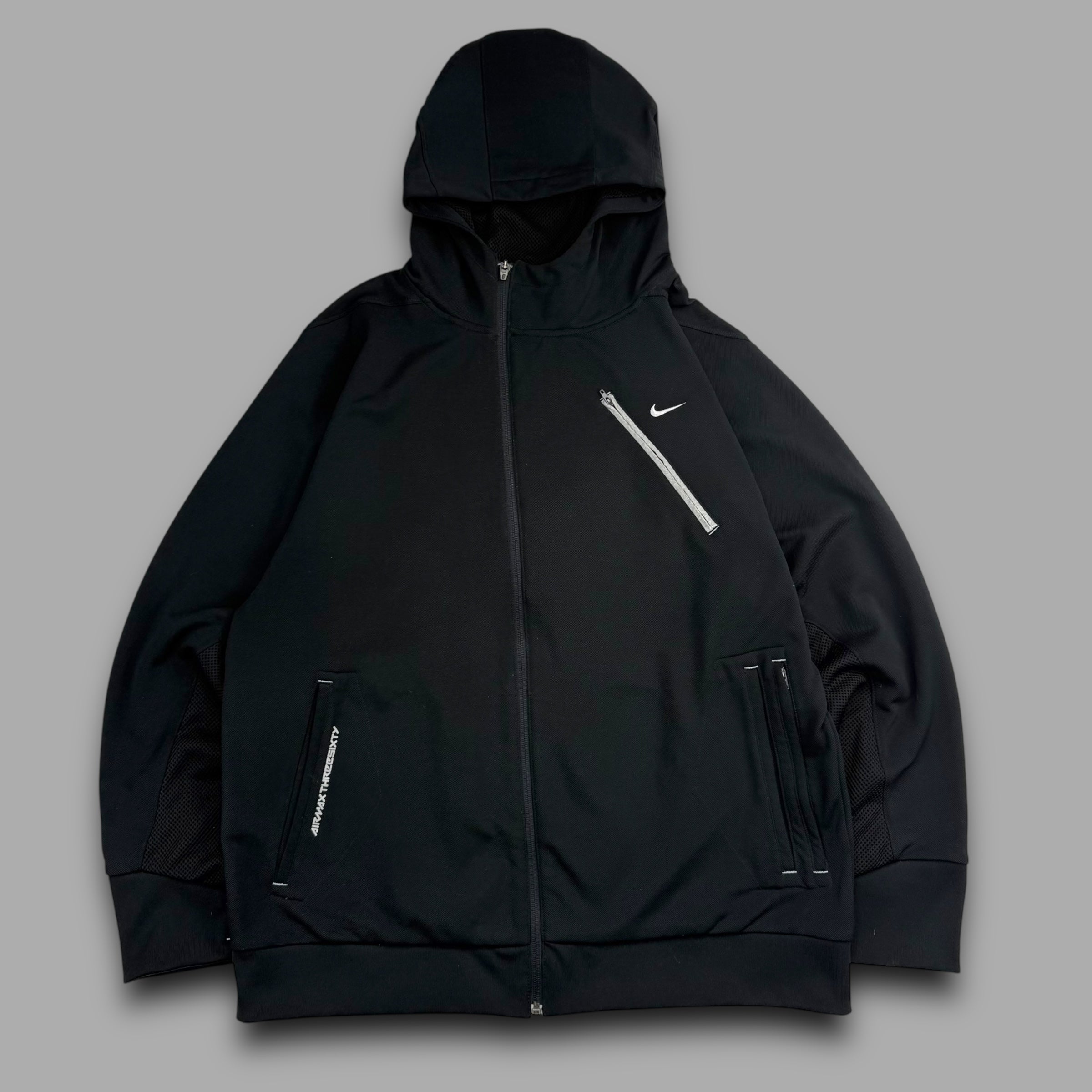 Nike 2000's airmax 360 technical panelled mesh hoodie (XL)