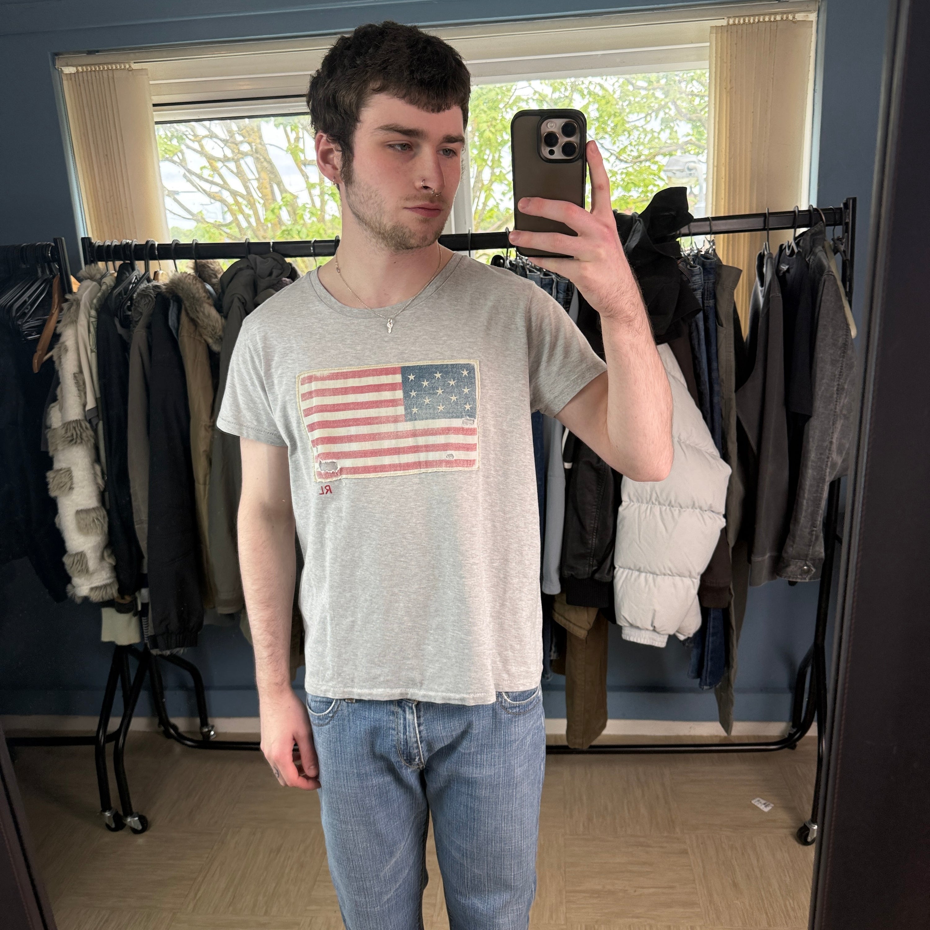 Ralph Lauren 2000's graphic USA flag tee (S)