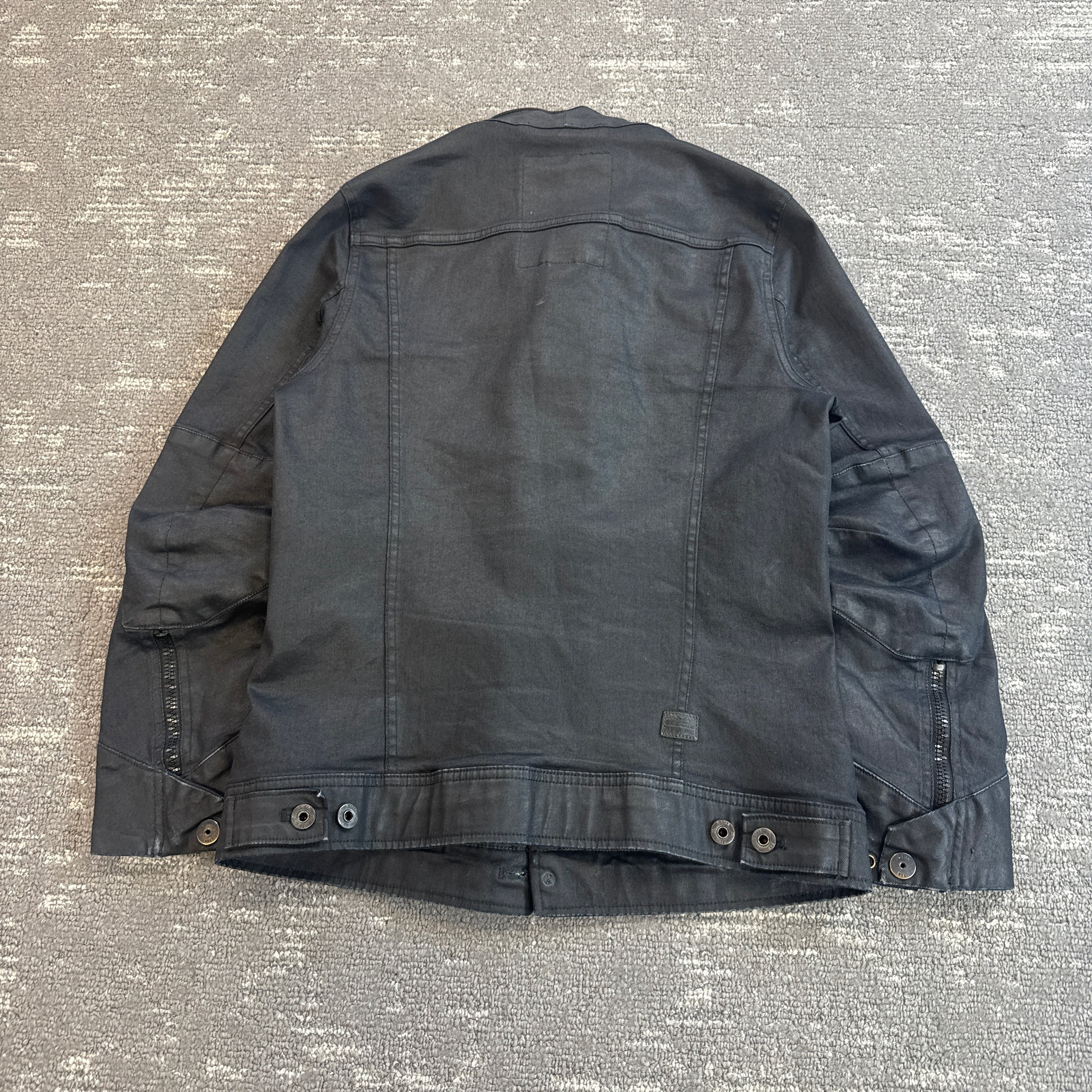 Gstar RAW multi-pocket zip up military wax jacket (S)