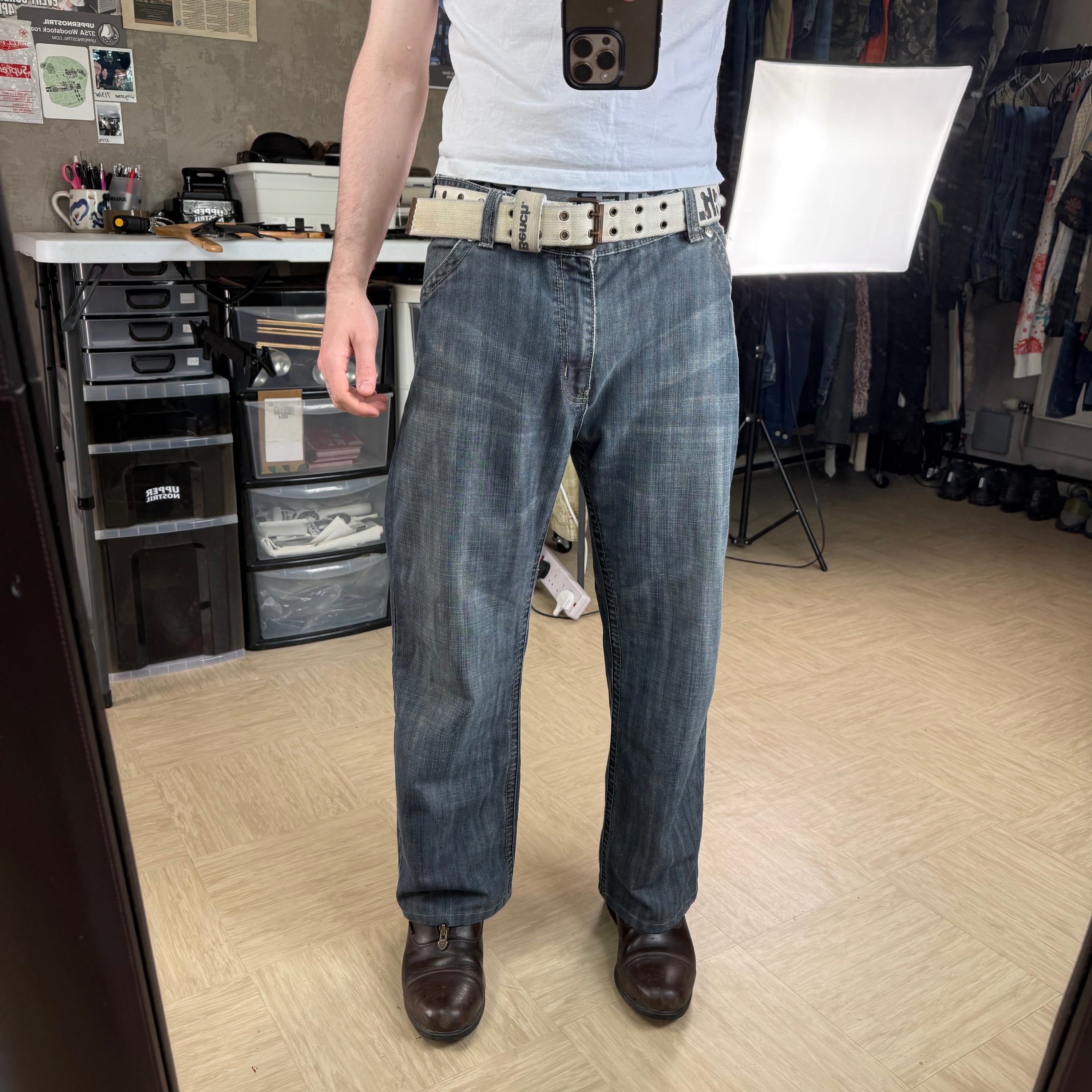 Dolce and gabbana 2000's grey denim bootcut jeans (S)