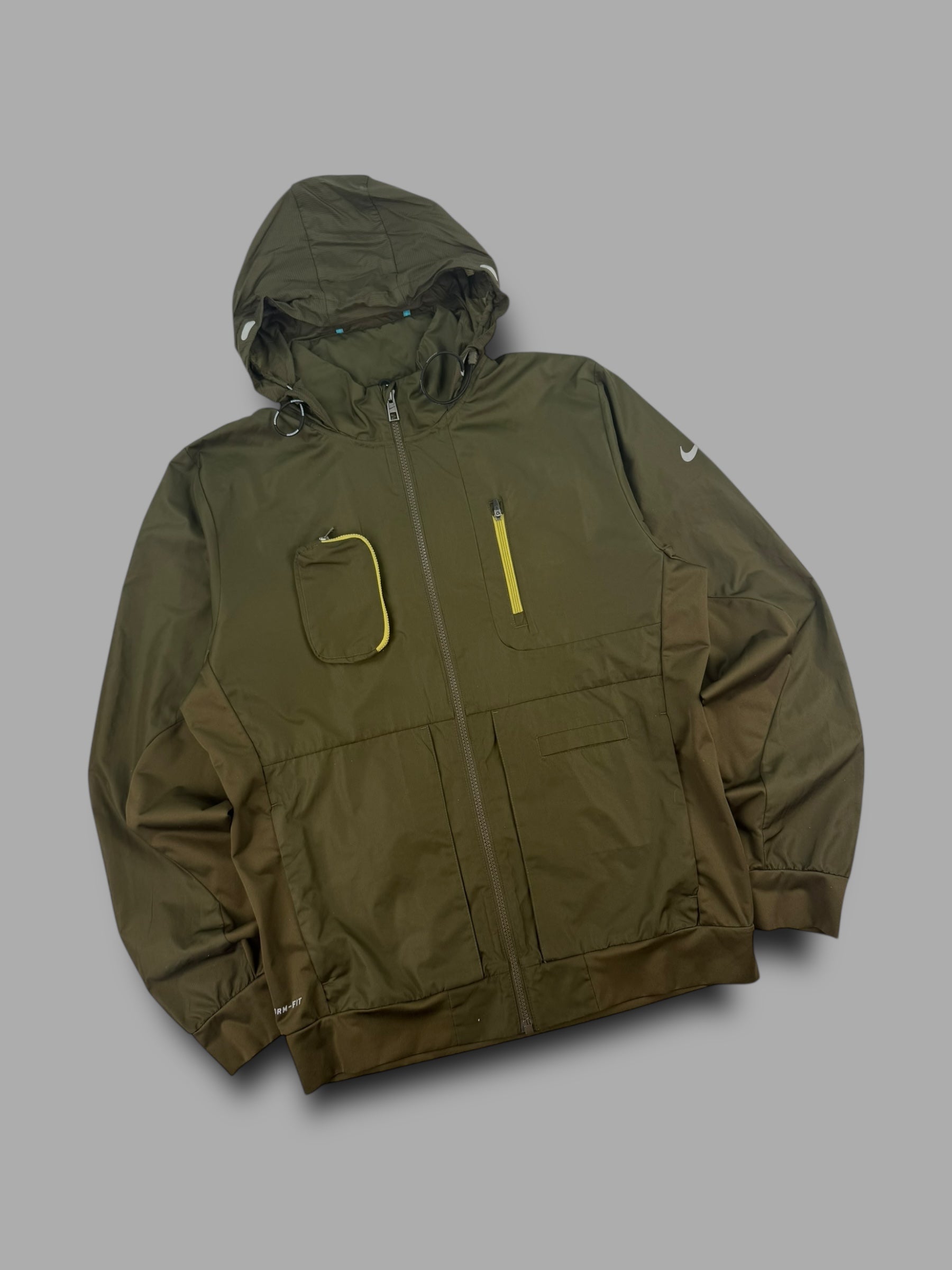Nike 2000's storm-fit technical multi-pocket running track jacket (M)