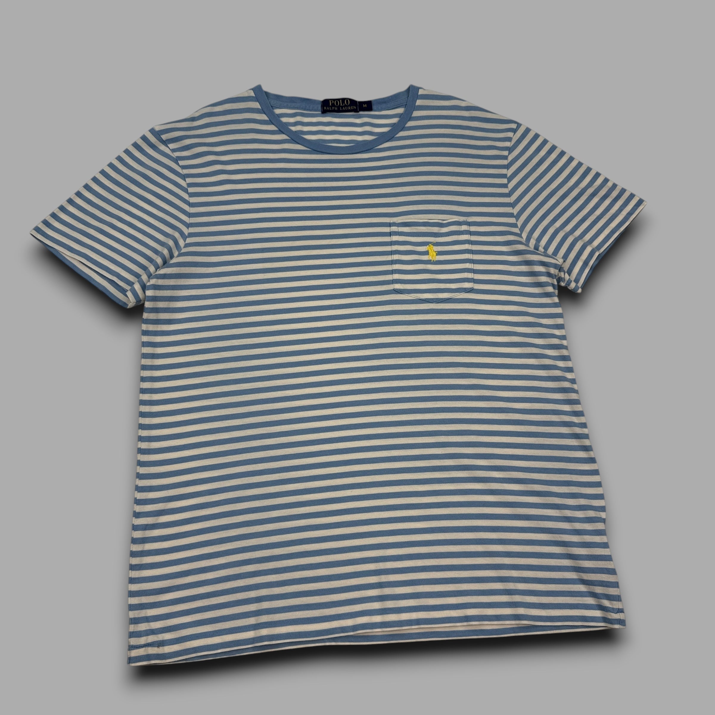 Ralph Lauren 2000's embroidered horizontal stripe tee (M)