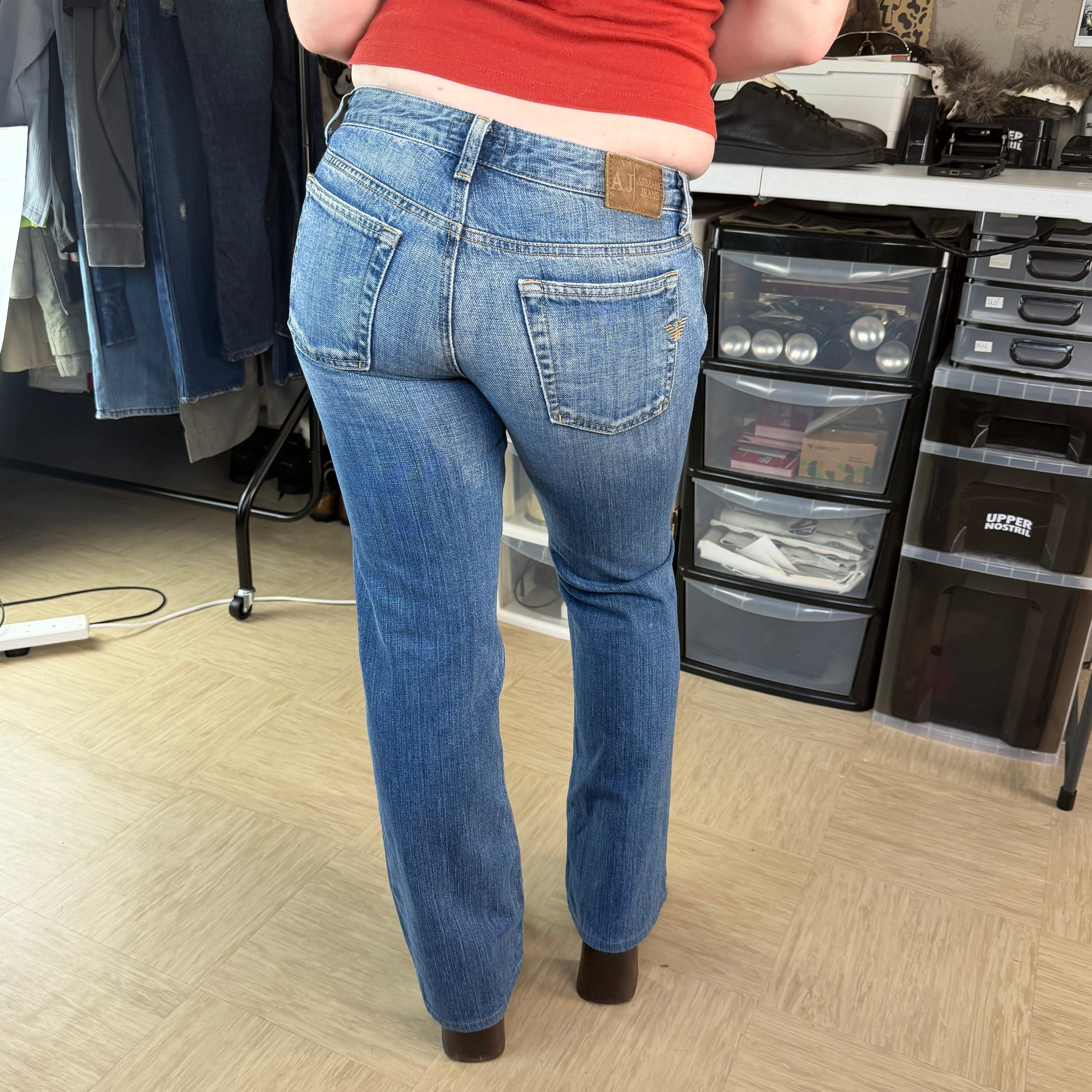 Armani 2000's relaxed bootcut denim jeans (S)