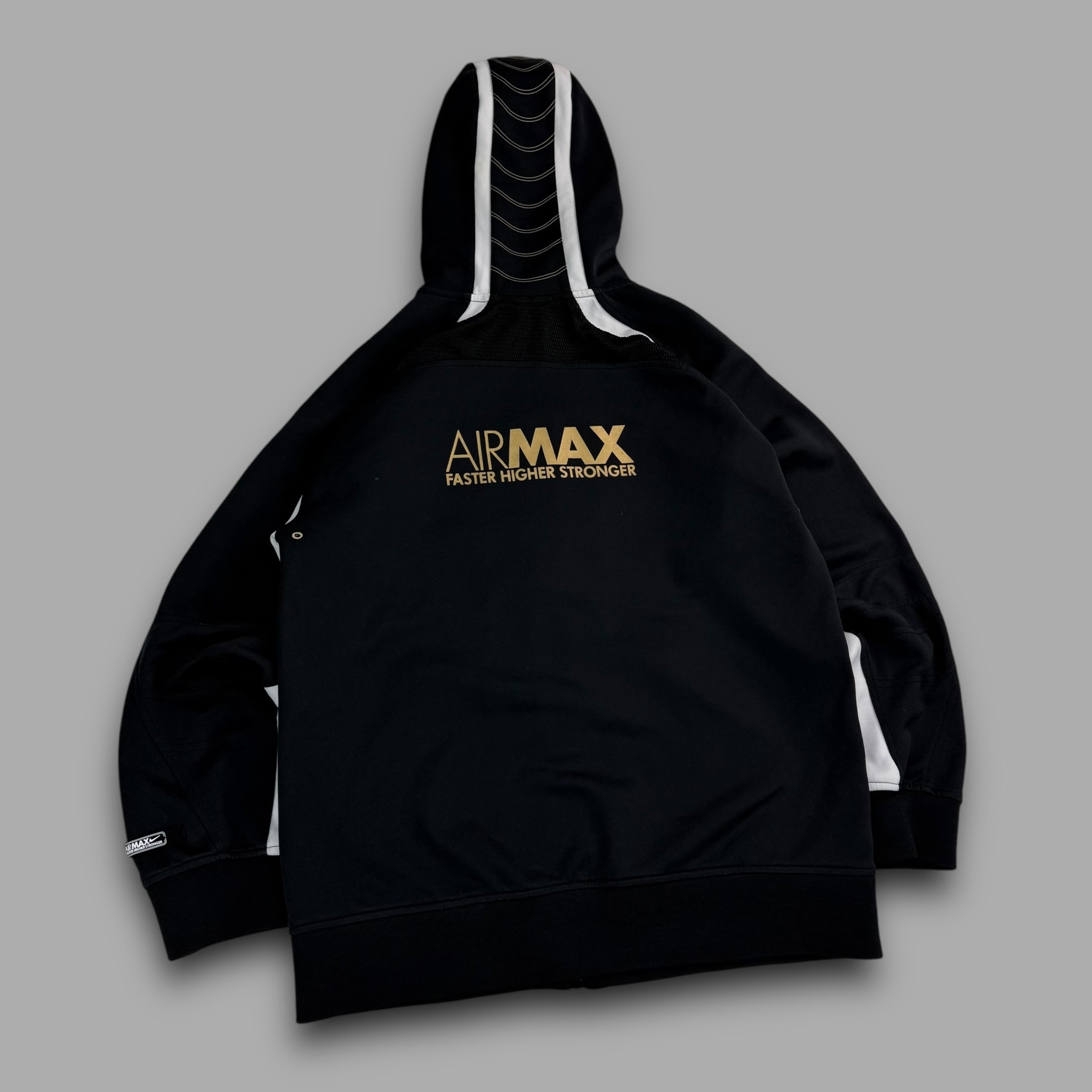 Nike 2000's airmax 'faster higher stronger' zip up hoodie (S)