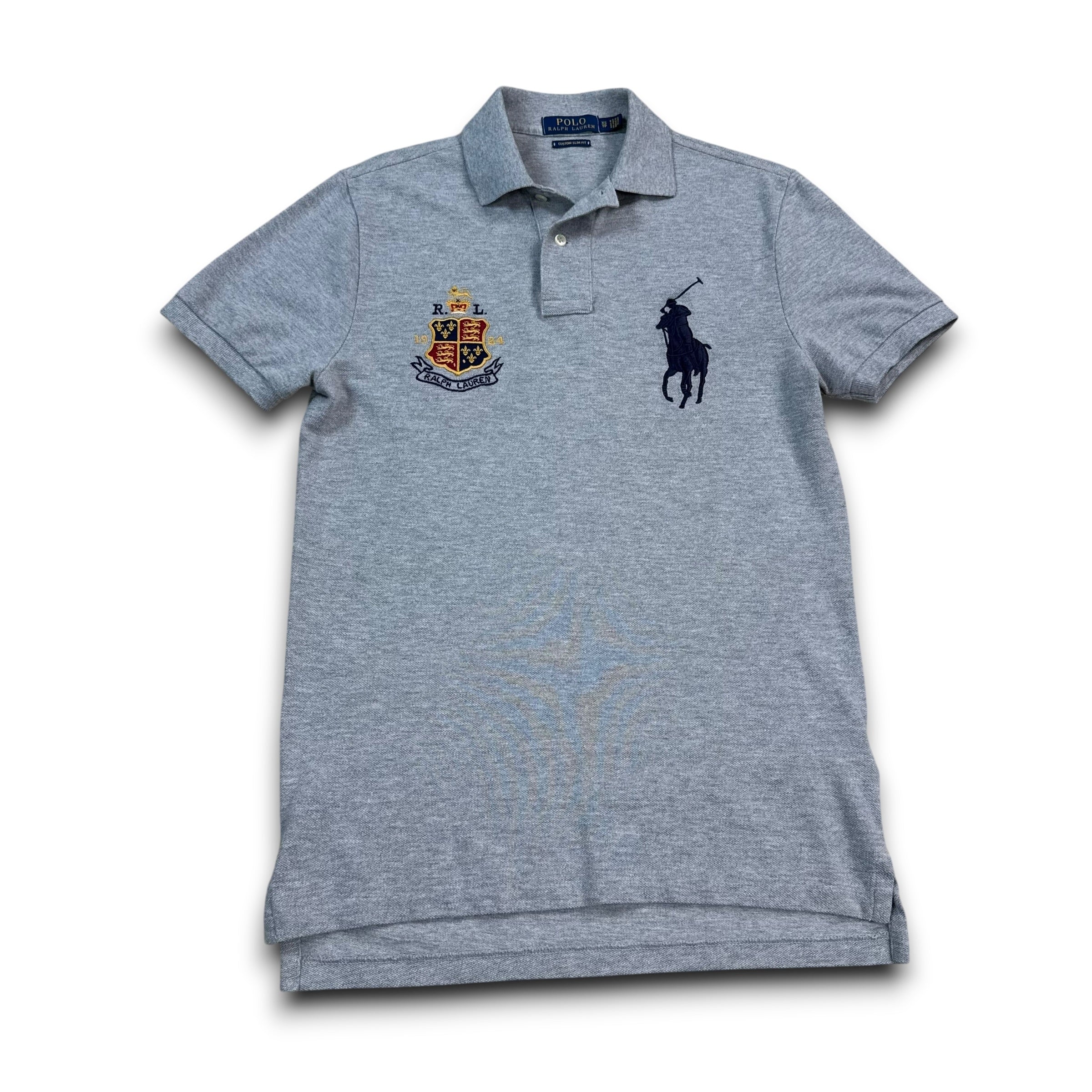 Ralph Lauren 2000's embroidered crest and big pony polo shirt (XS)