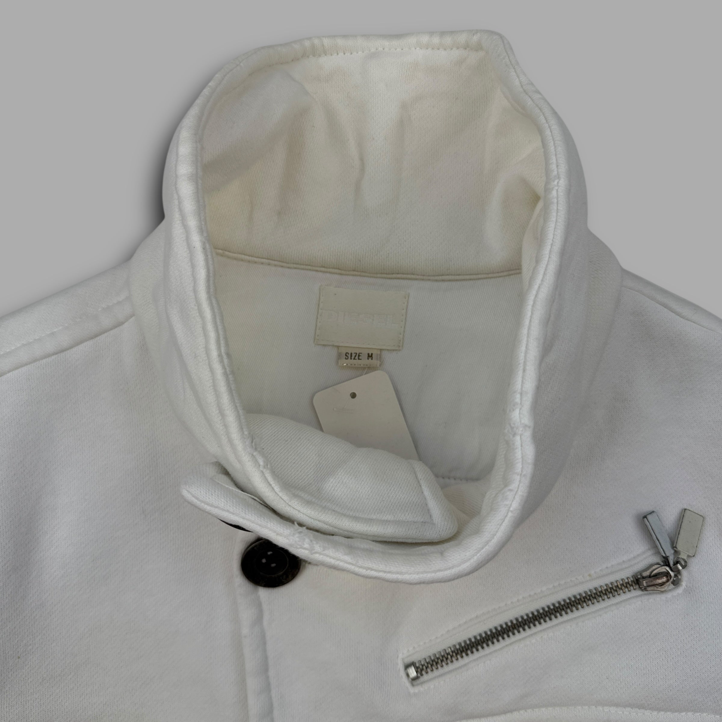 Diesel 2000’s asymmetrical button-up cotton jacket (M)