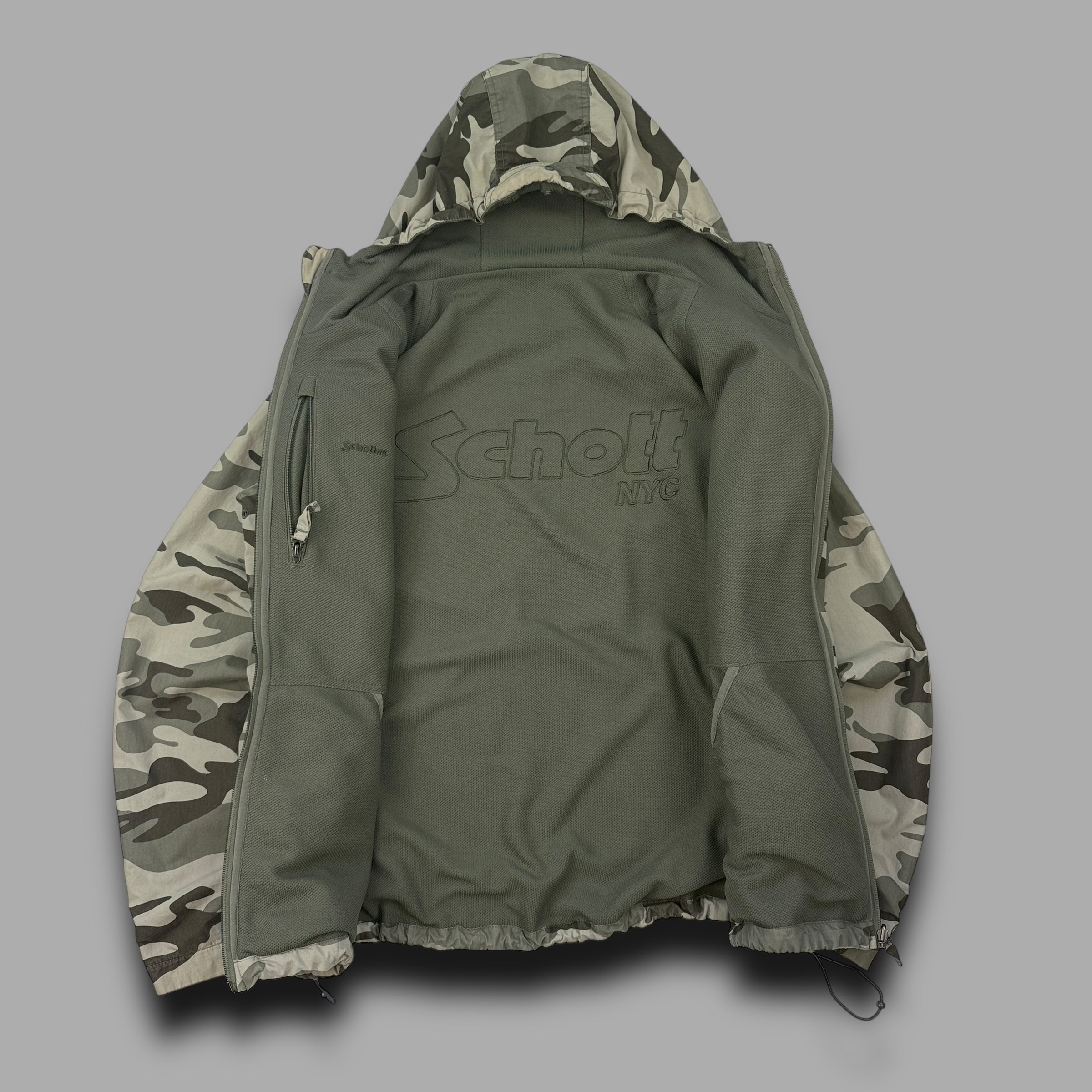 Schott NYC 2000's technical reversible softshell jacket (L)