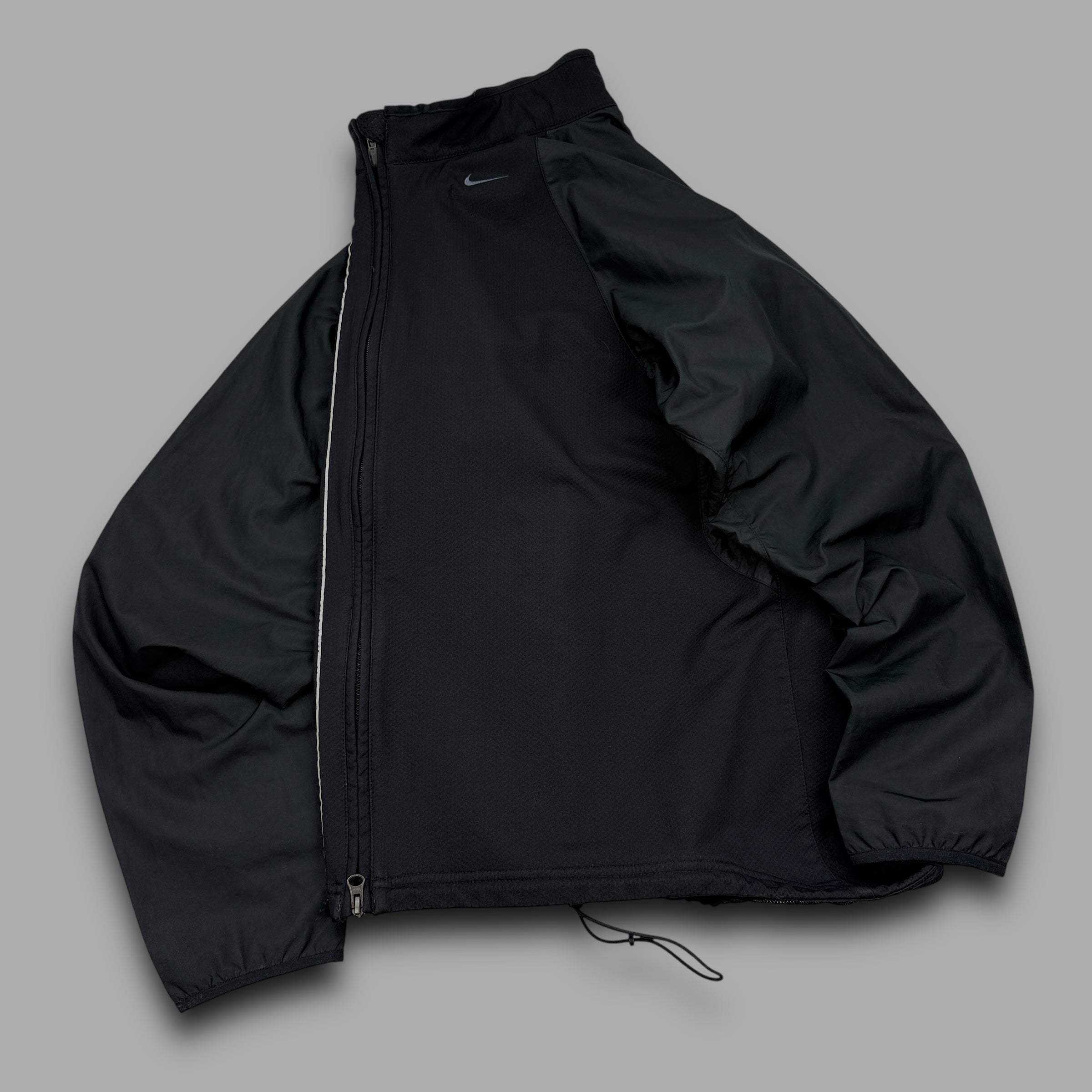 Nike 2000's technical clima-fit panelled softshell track jacket (M)