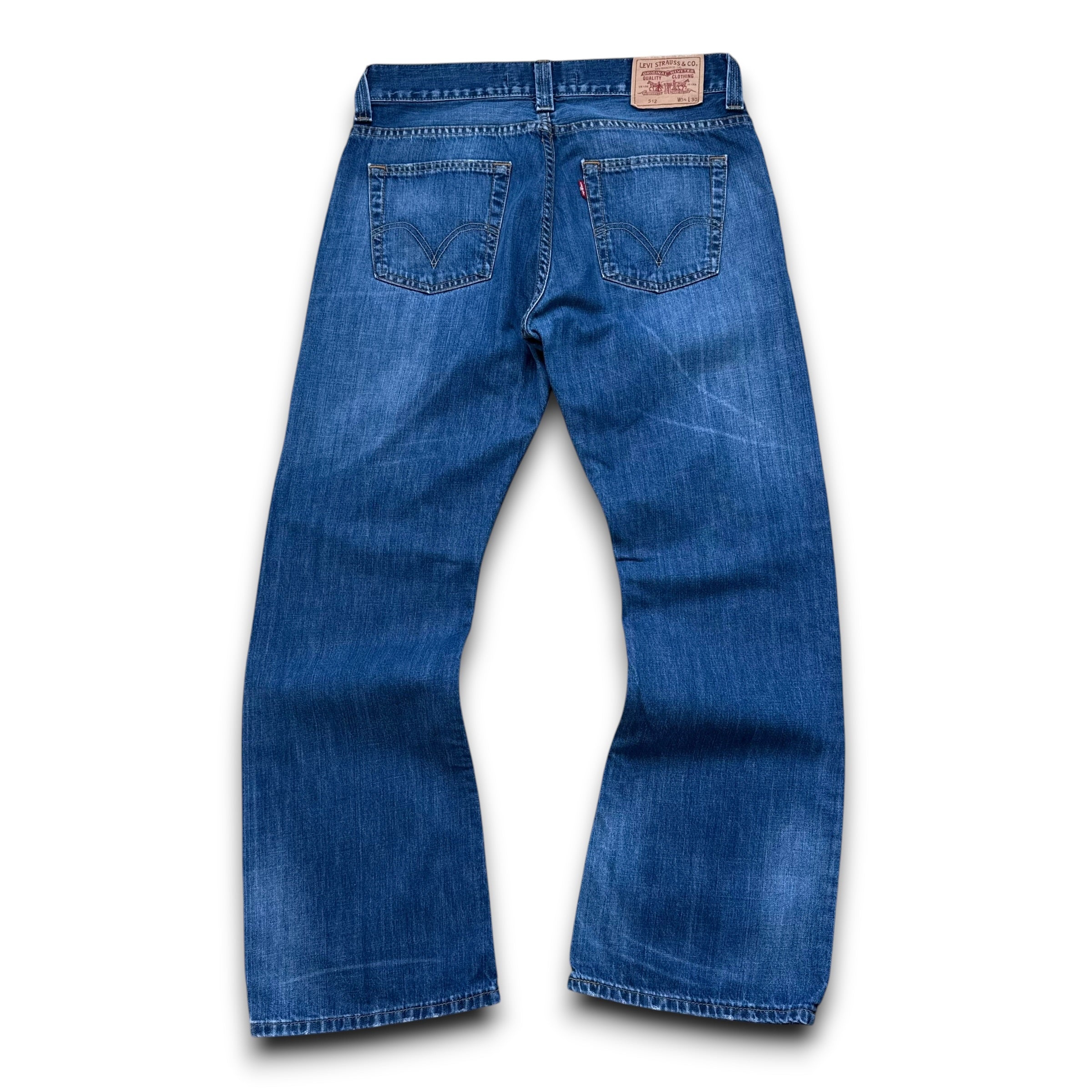 Levi's 512 2000's worn faded and washed denim bootcut jeans (S-M)
