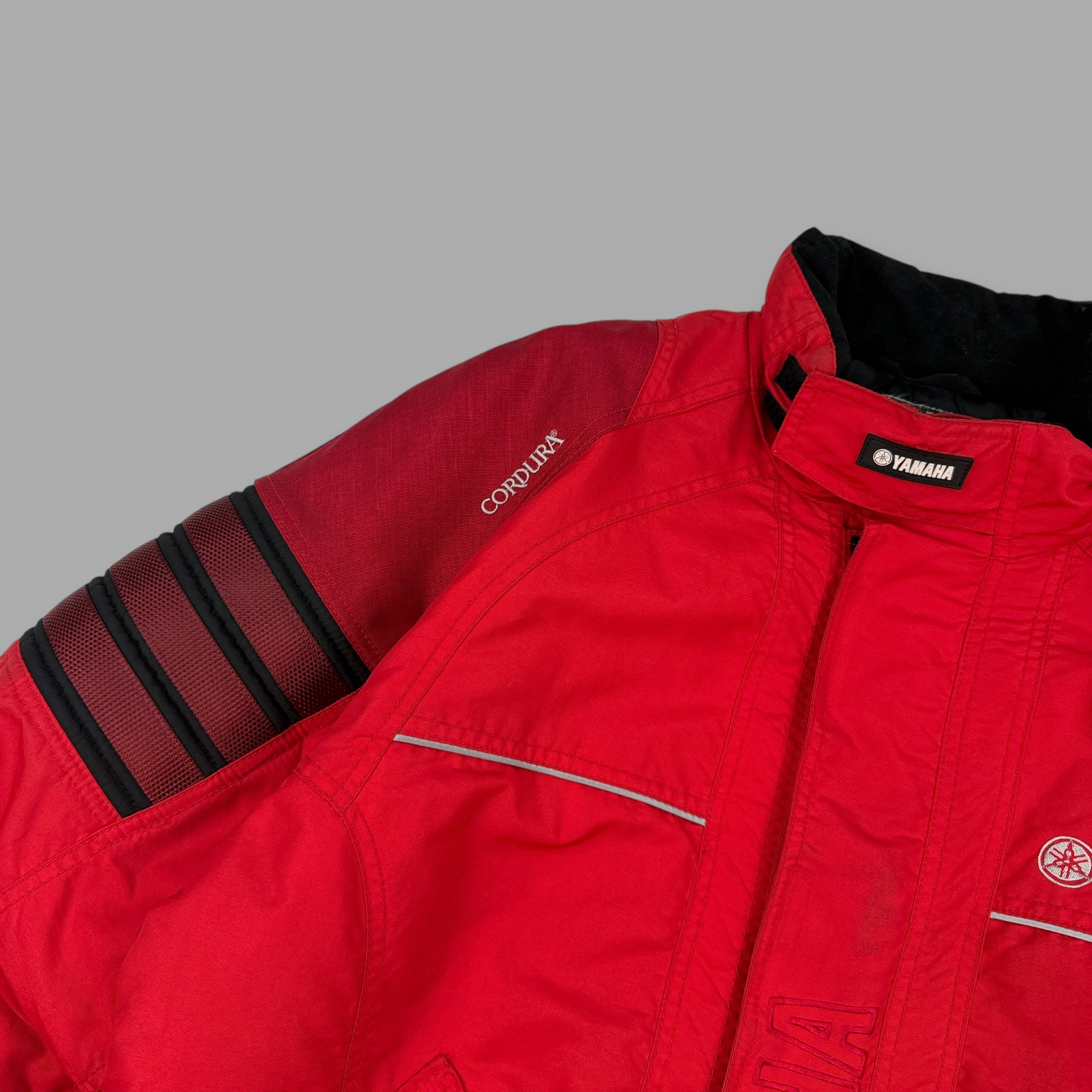 Yamaha 2000's technical cordura panelled biker jacket (M)