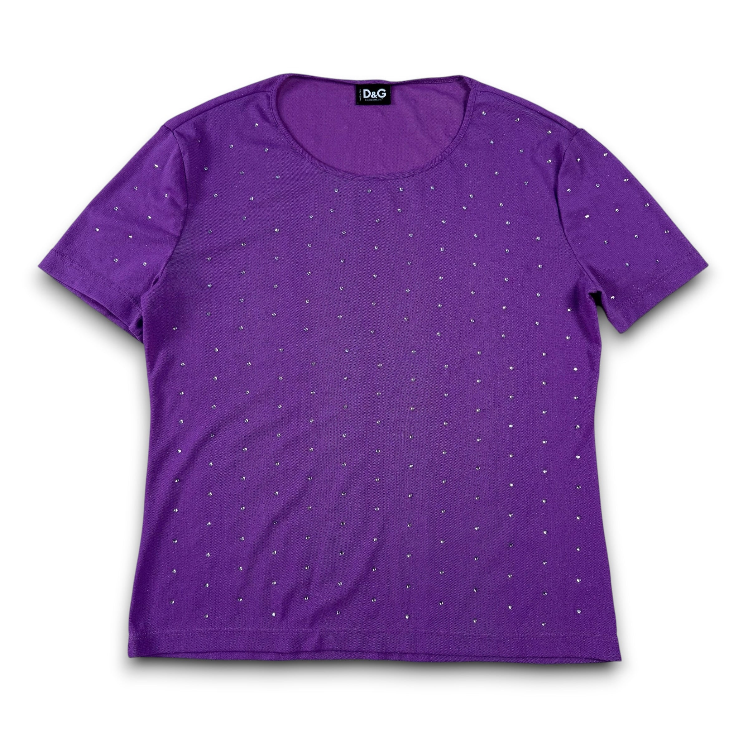 Dolce gabbana 2000's see through diamanté tee (S)