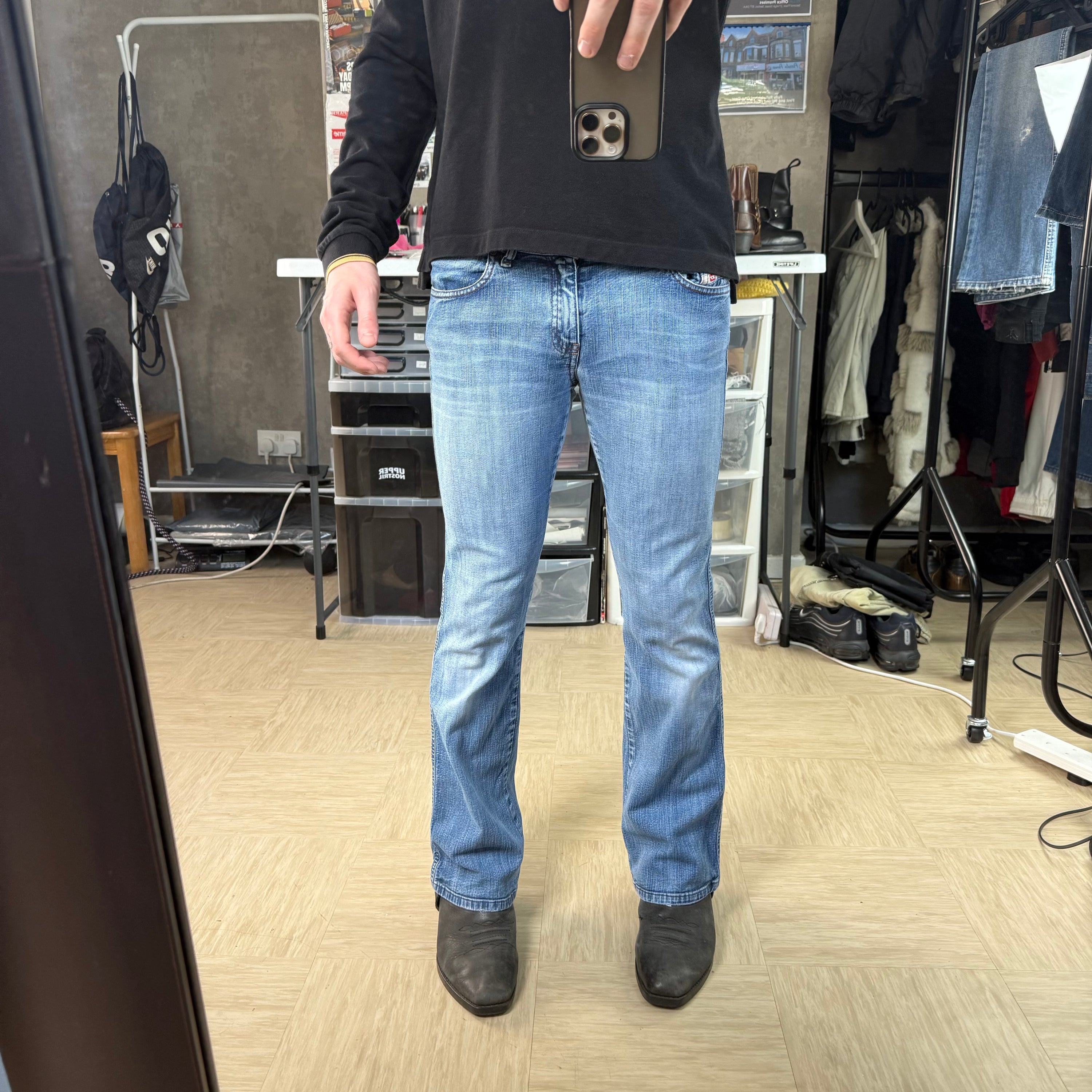 Diesel 2000's fitted light denim bootcut jeans (S) wms