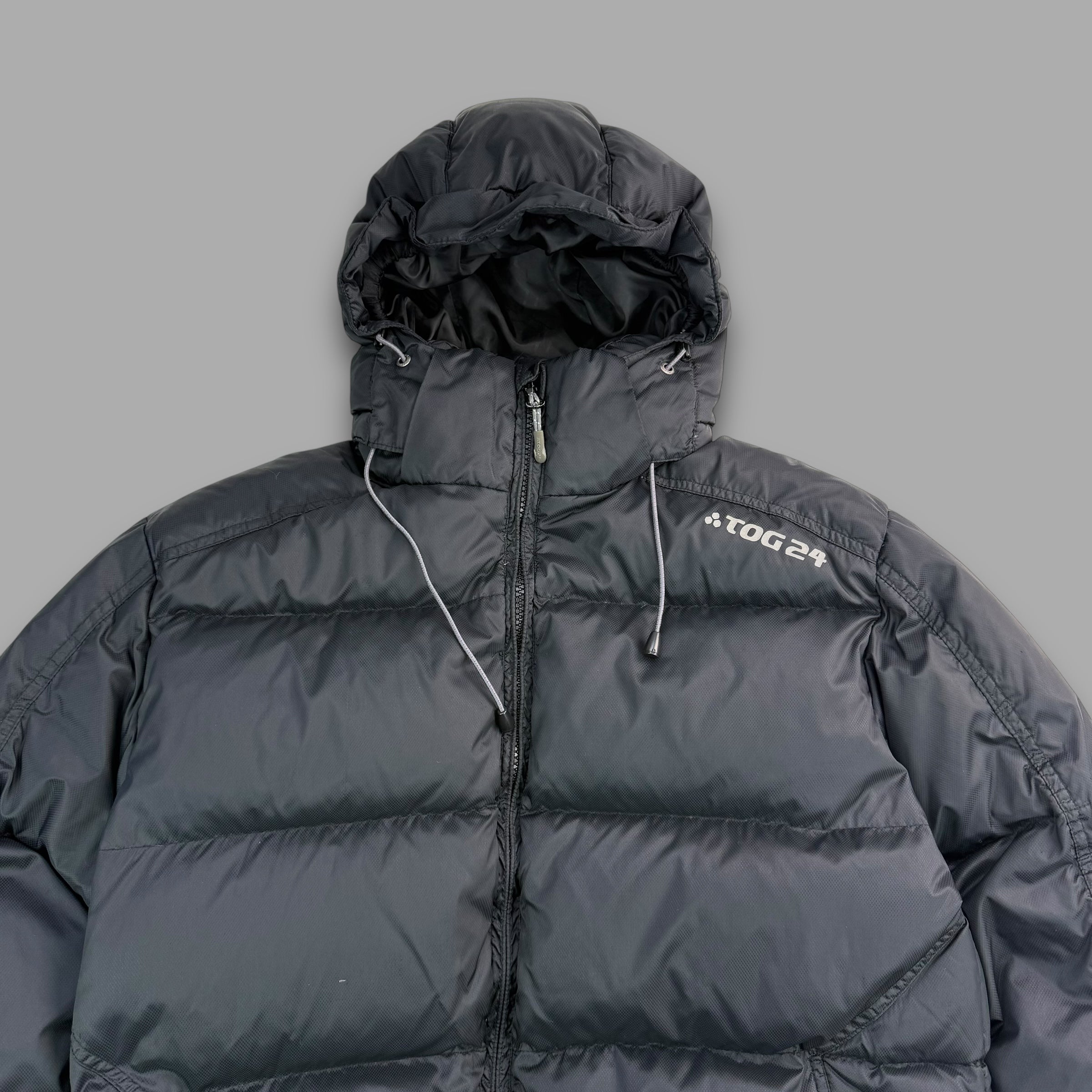 Tog24 2000's technical paneled downfilled puffer jacket (S)