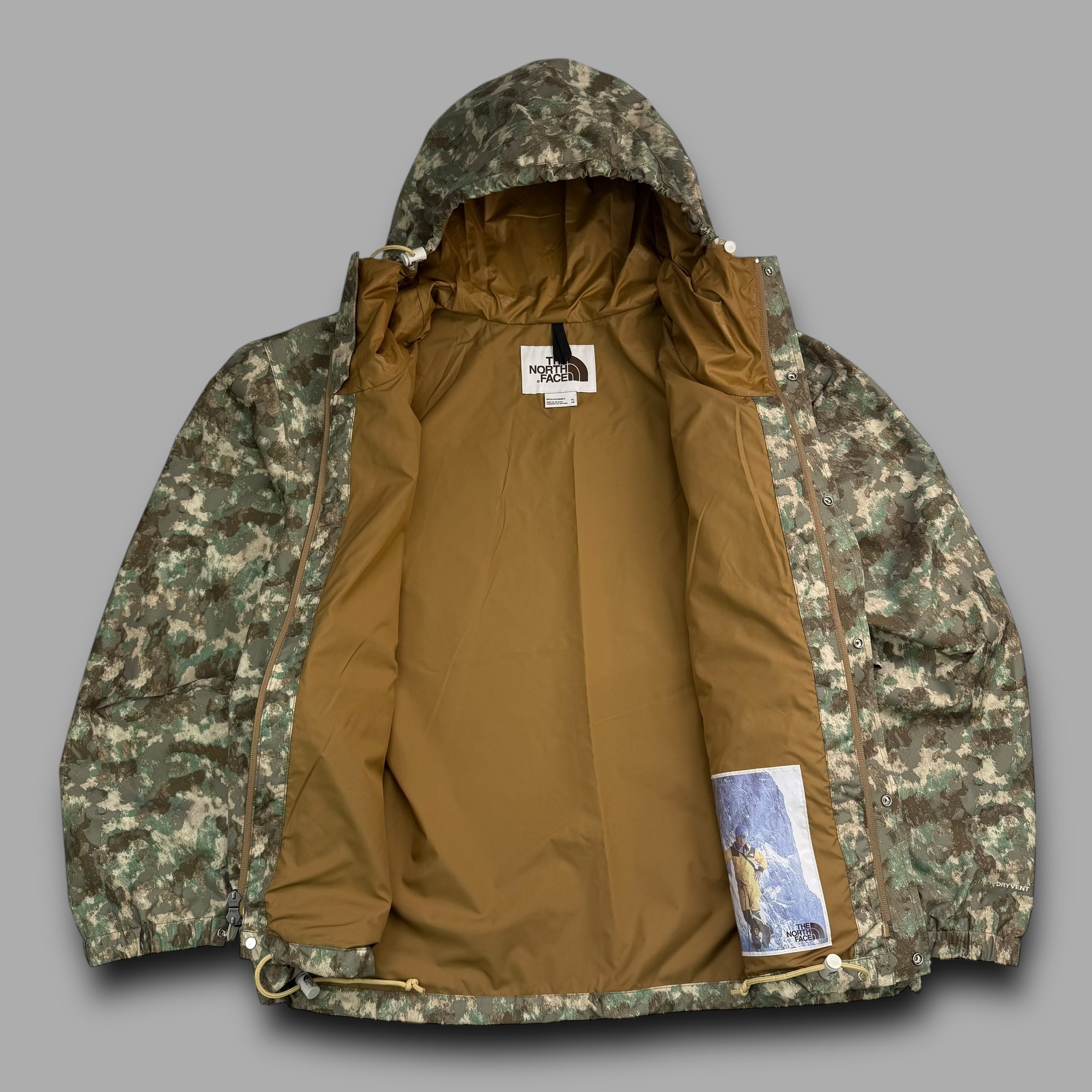 The north face 2023 technical multi-pocket camo shell jacket (XL)