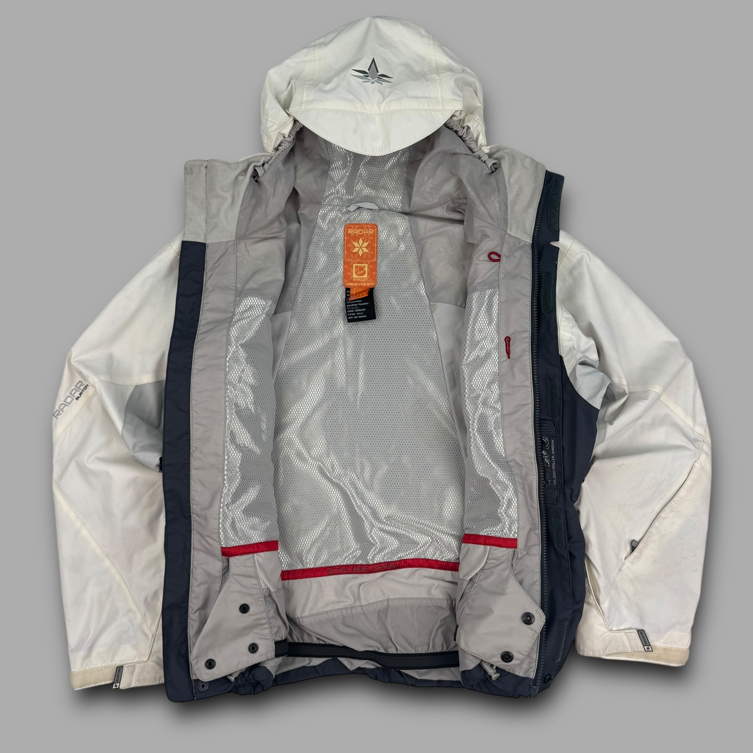 Burton radar 2000's technical panelled softshell multi pocket ski jacket (M)