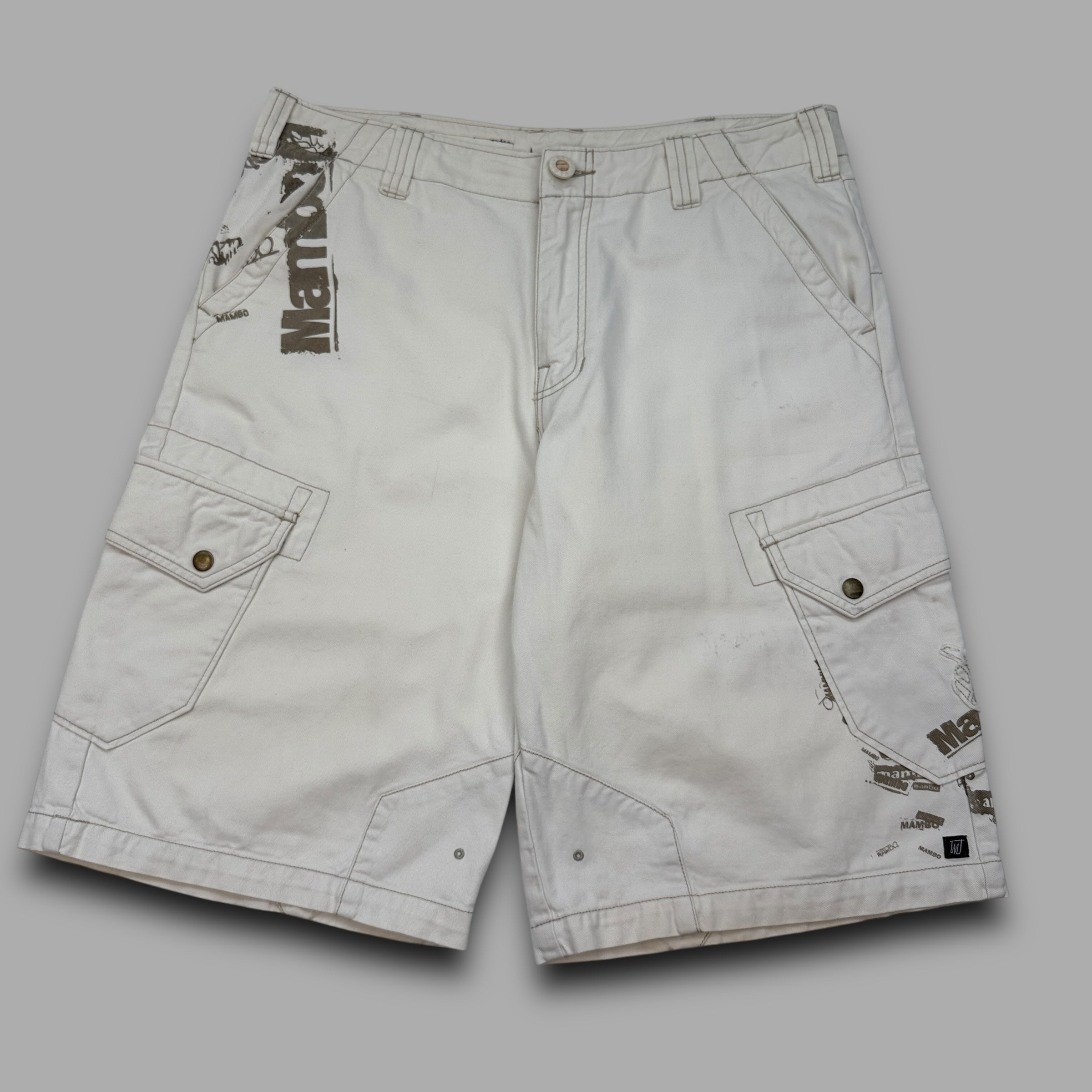 Mambo 2000's panelled baggy jean shorts (M)