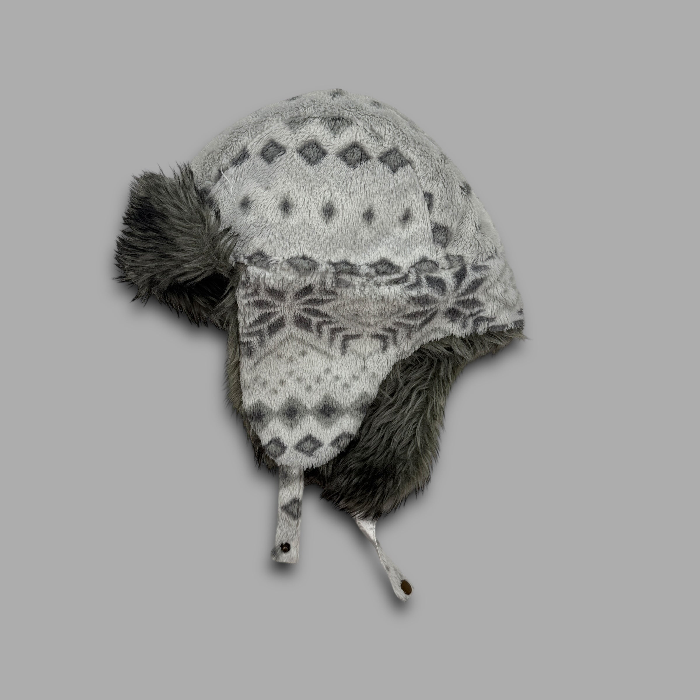 Golddigga snow leopard fluffy trapper hat (N/A) wms