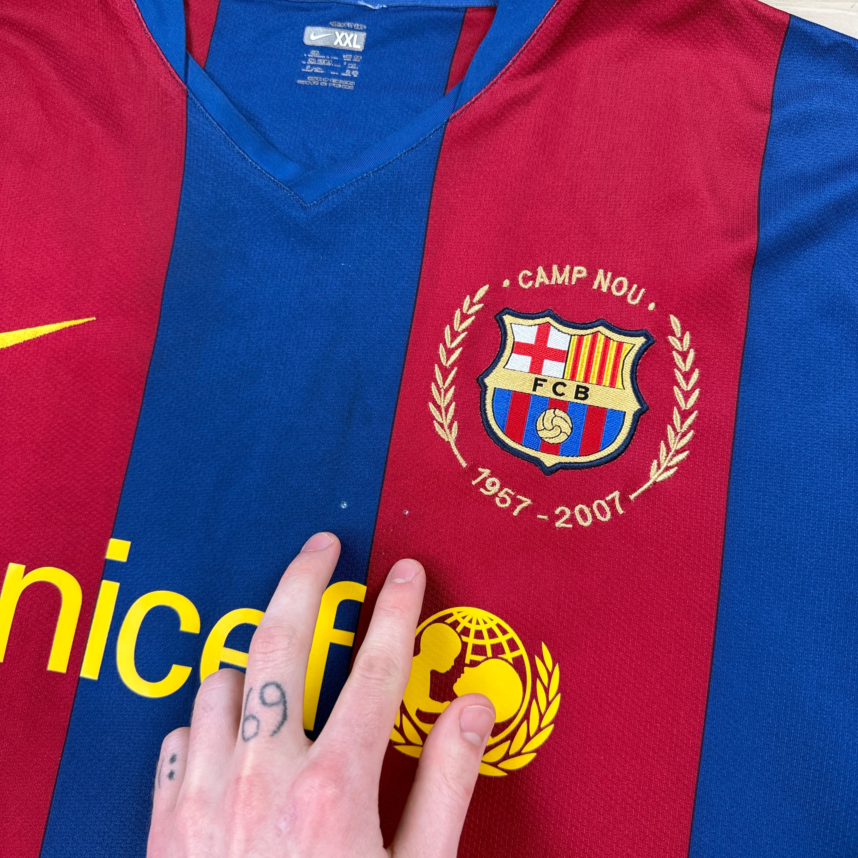 Nike FC Barcelona 2007-2008 50th anniversary home shirt (XXL)
