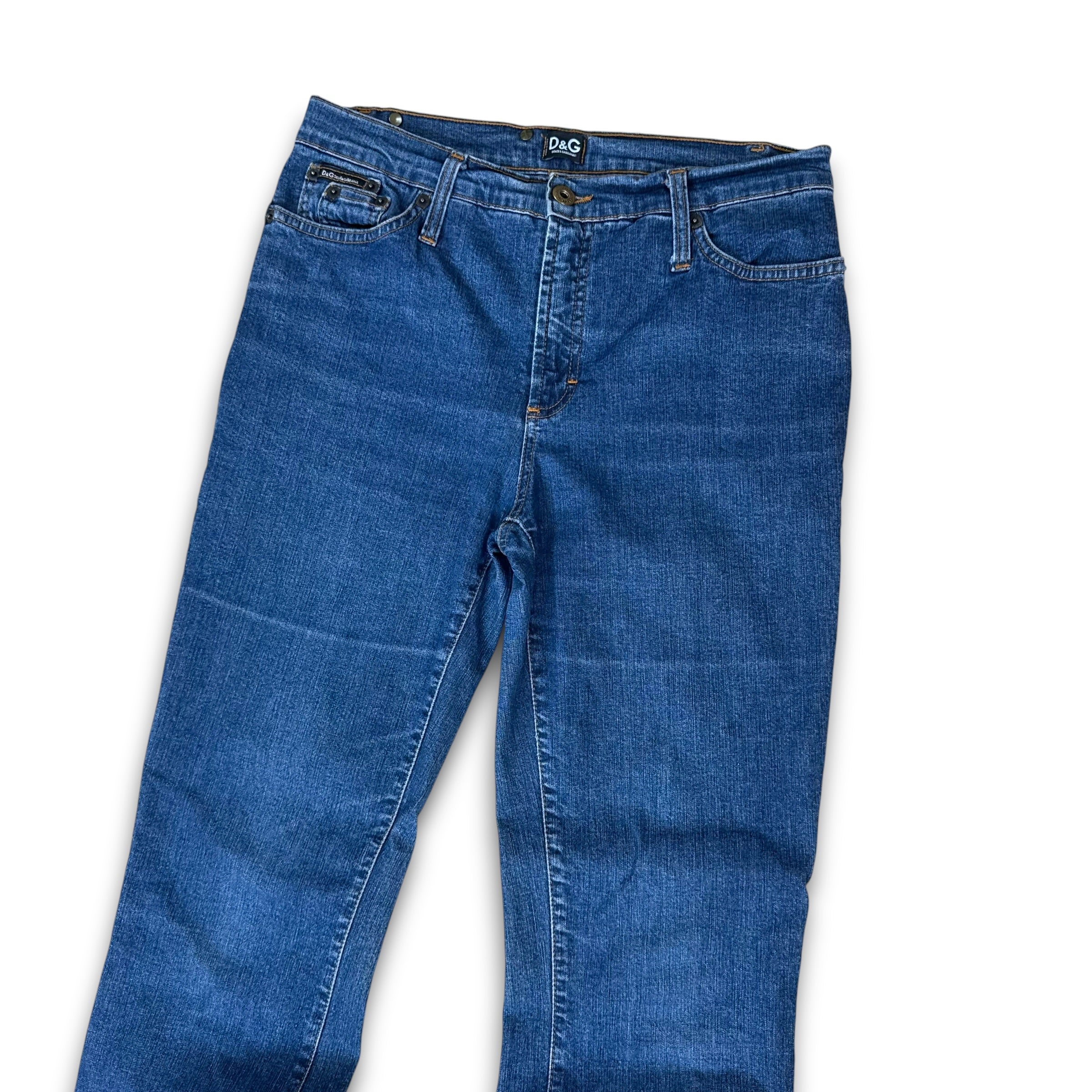 Dolce and gabbana 2000's fitted denim flare jeans (S)