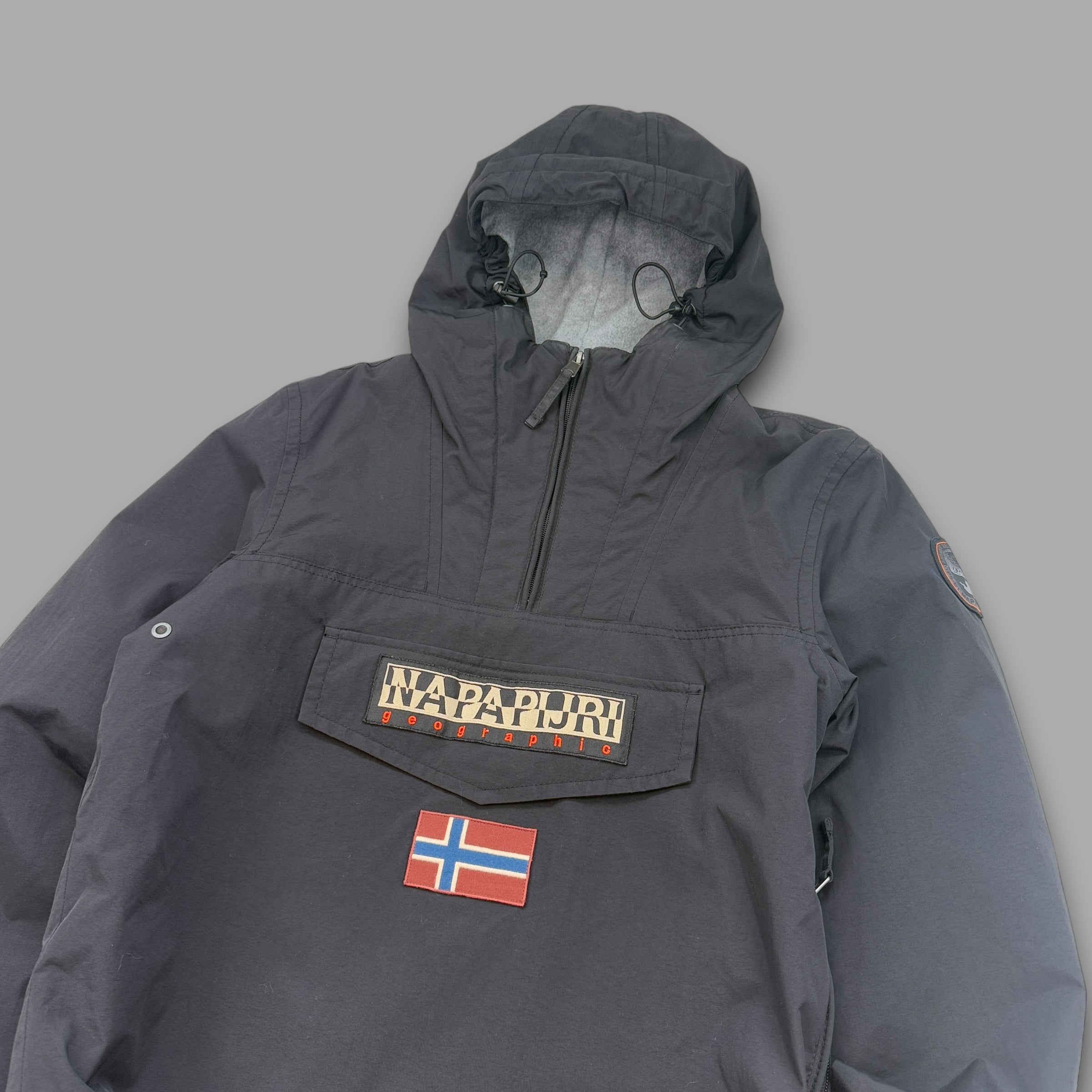 Napapijri 1/4 zip technical pullover softshell nylon windbreaker (S-M)