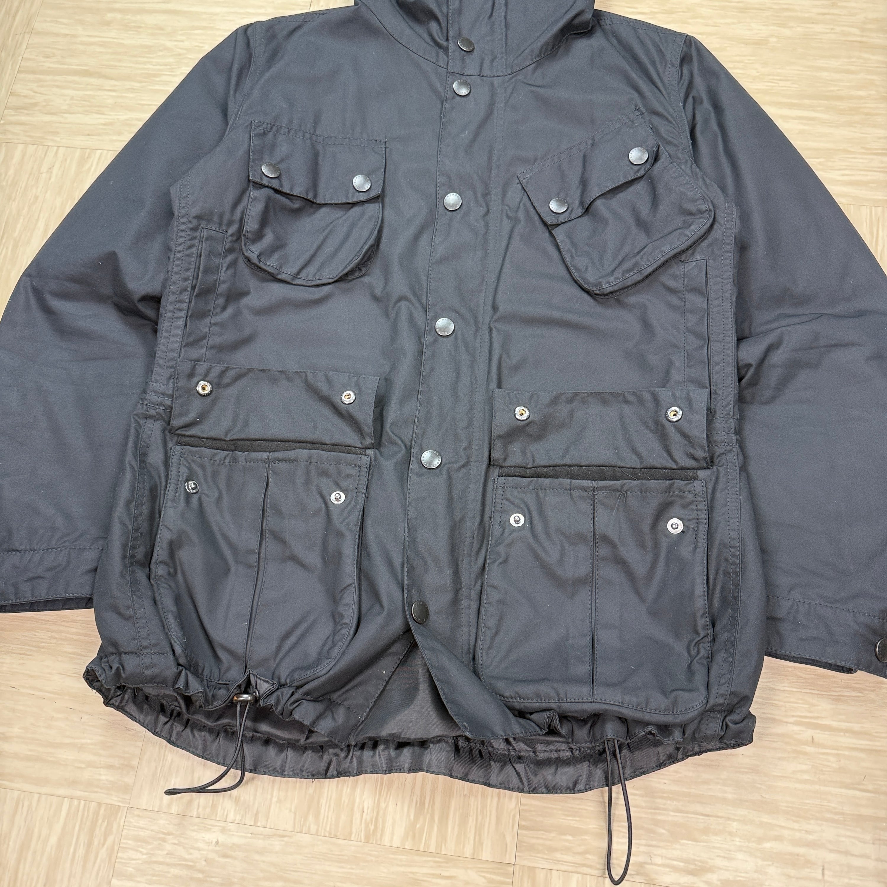 Barbour 2000's technical multi-pocket ninja hood parka jacket (M)