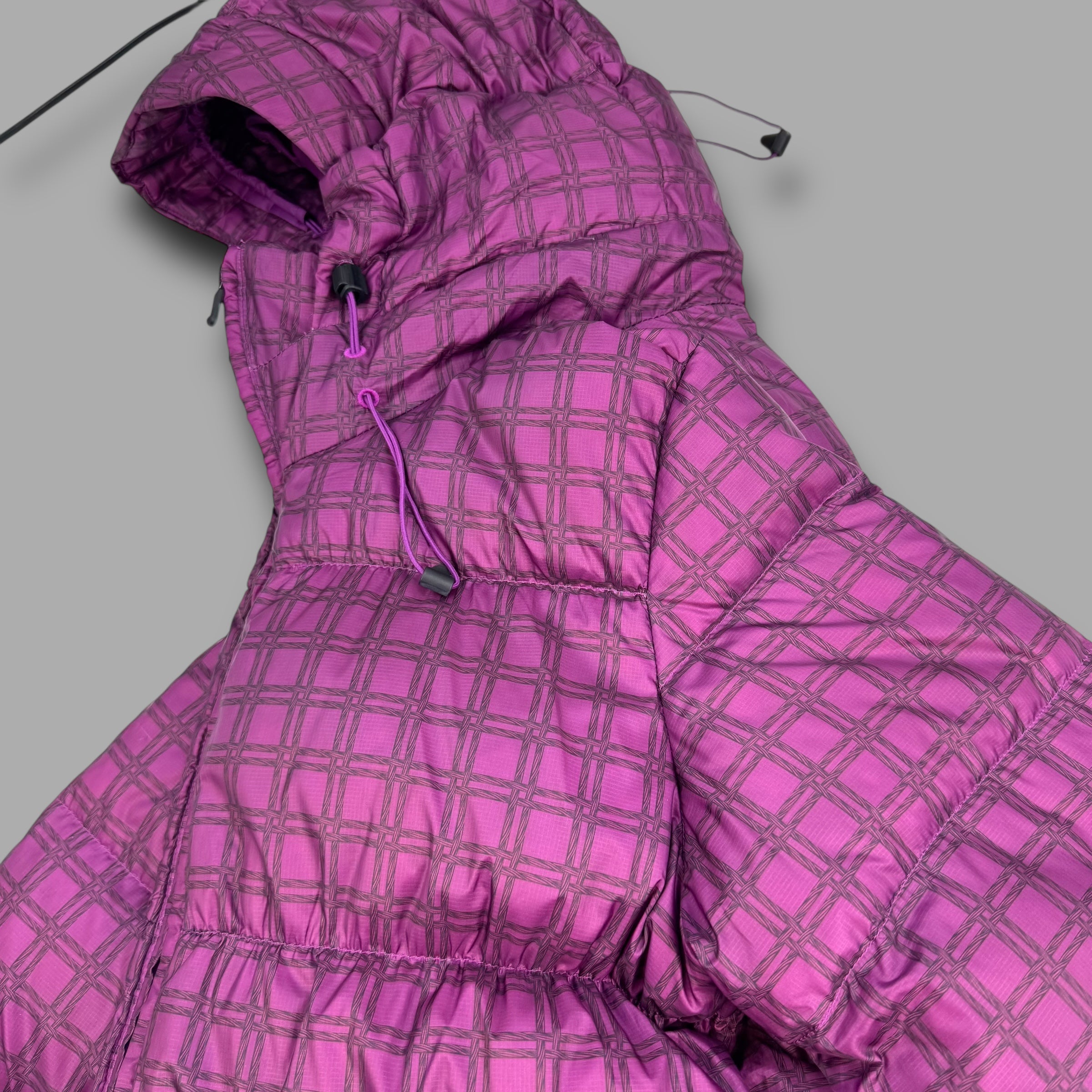 Nike 2000's technical plaid downfilled puffer jacket (M)