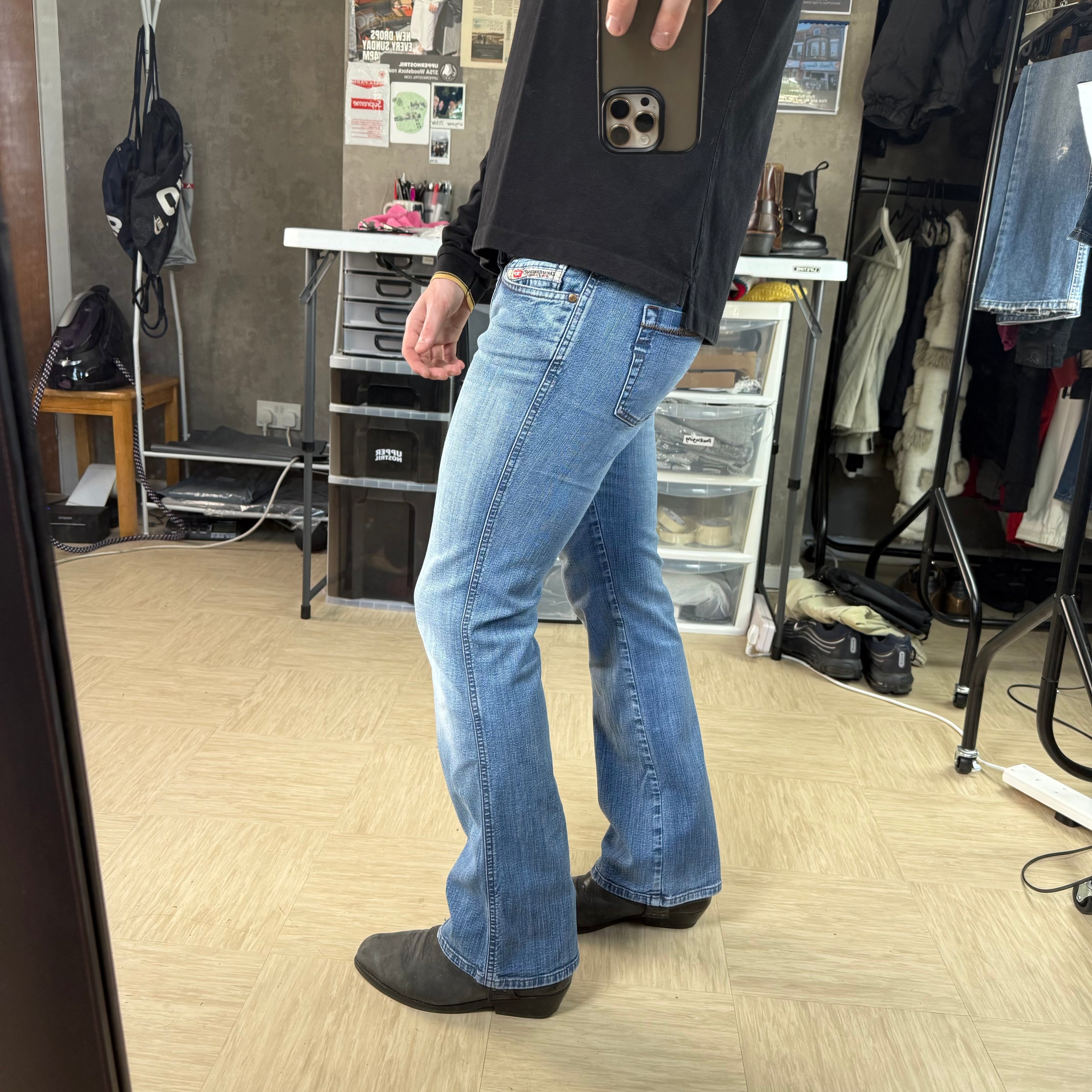 Diesel 2000's fitted light denim bootcut jeans (S) wms