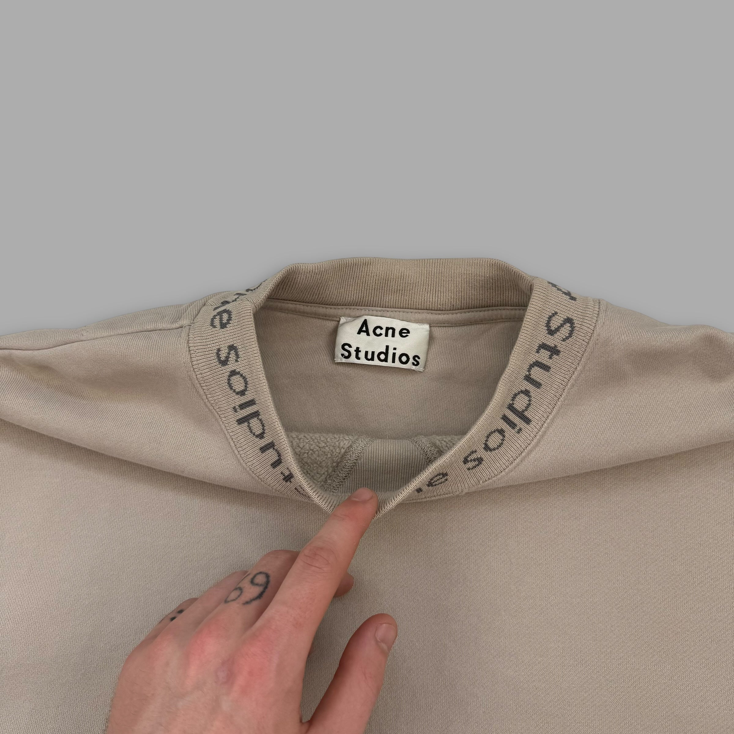 Acne studios flogho logo pullover sweatshirt (L)