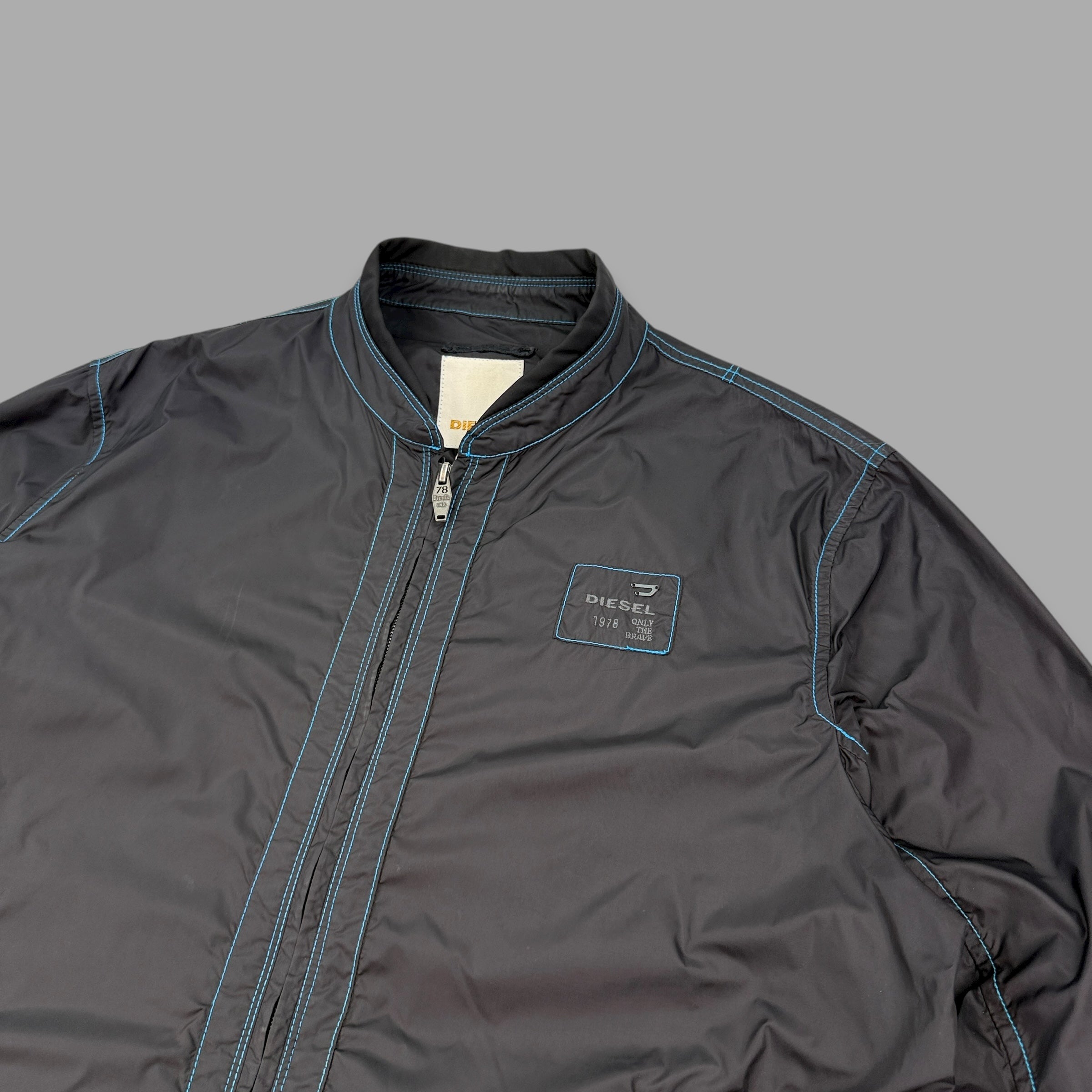 Diesel 2000's technical contrast stitch nylon coach jacket (L)