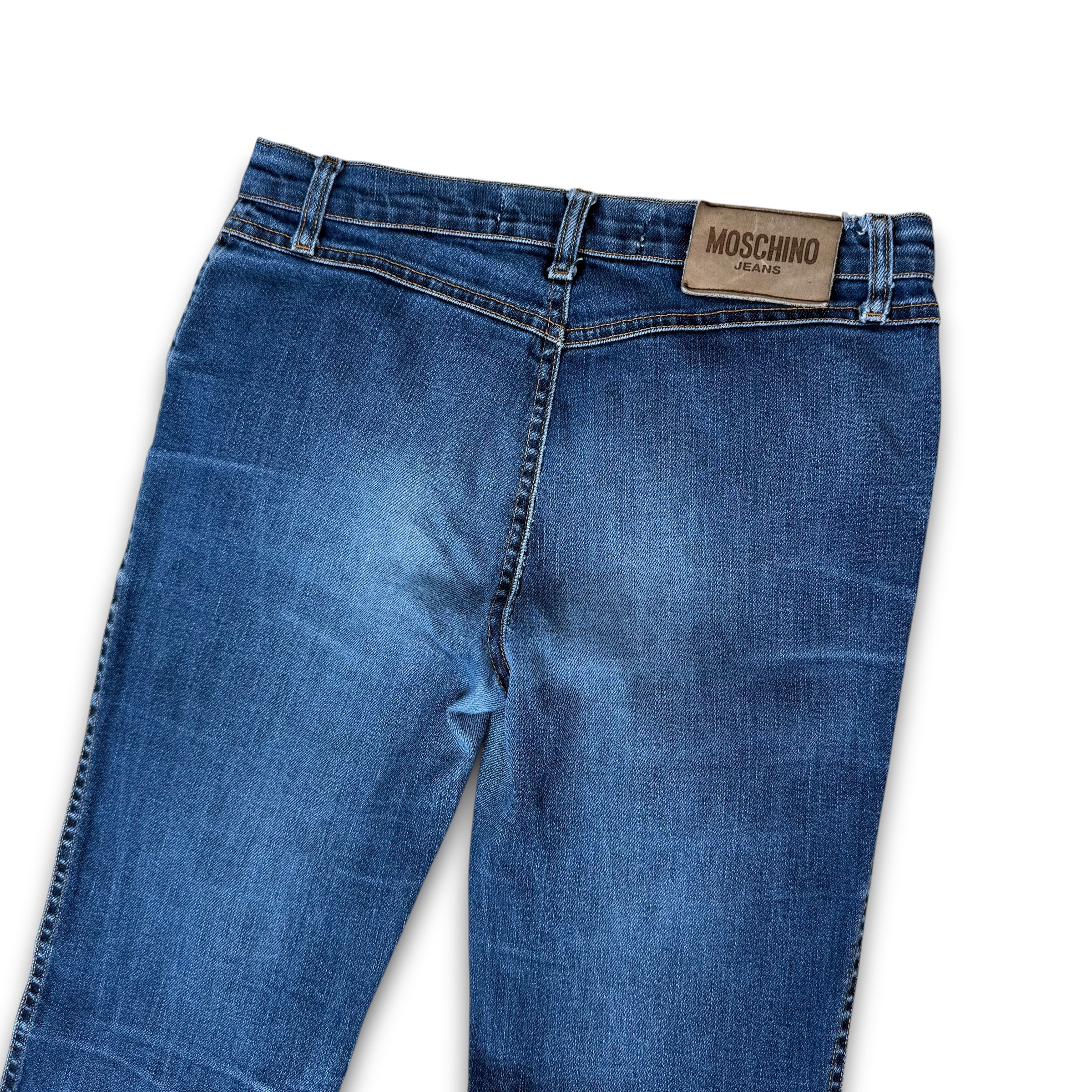 Moschino 2000's low waisted fitted denim bootcut jeans (S)