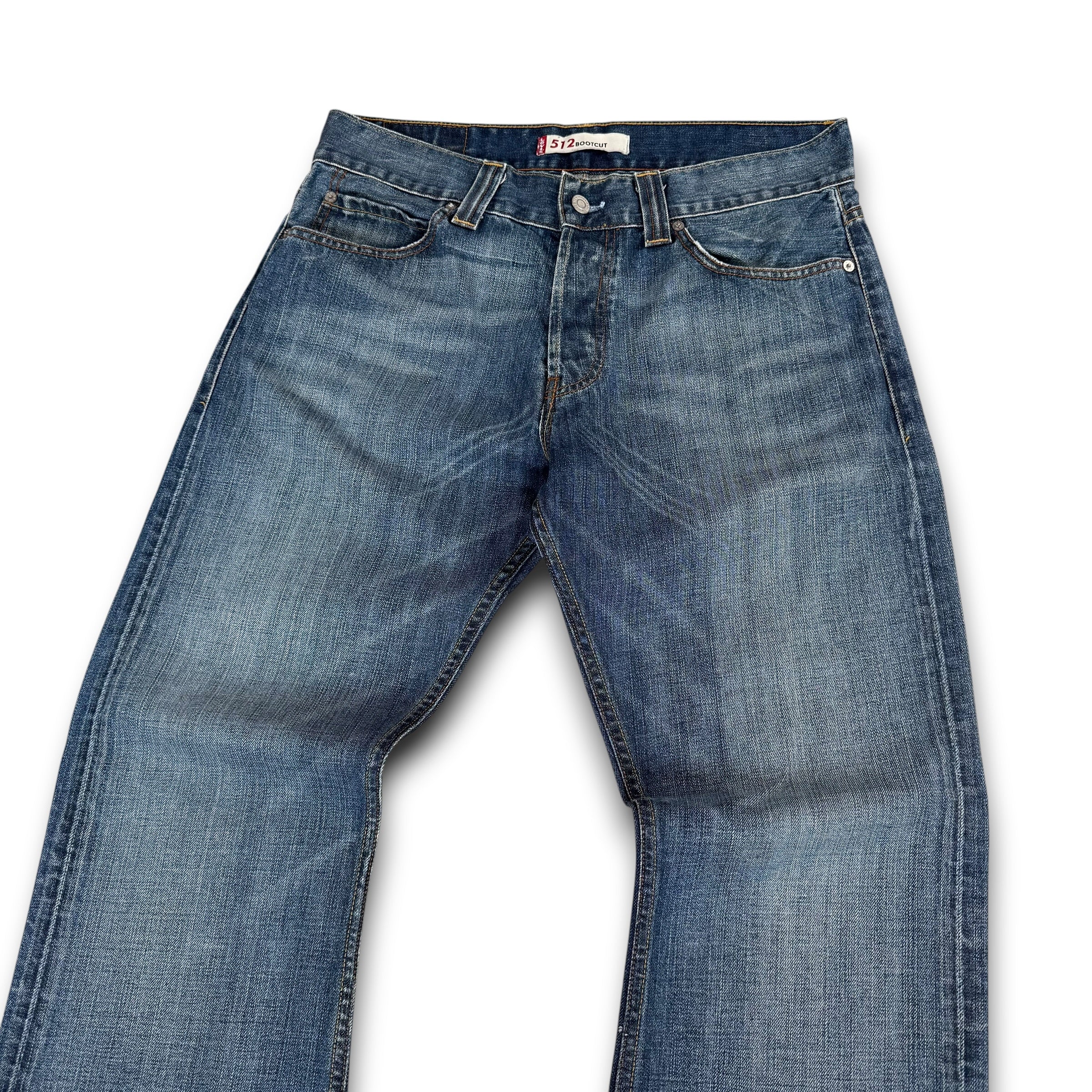 Levi's 512 2000's relaxed fit worn denim bootcut jeans (M-L)