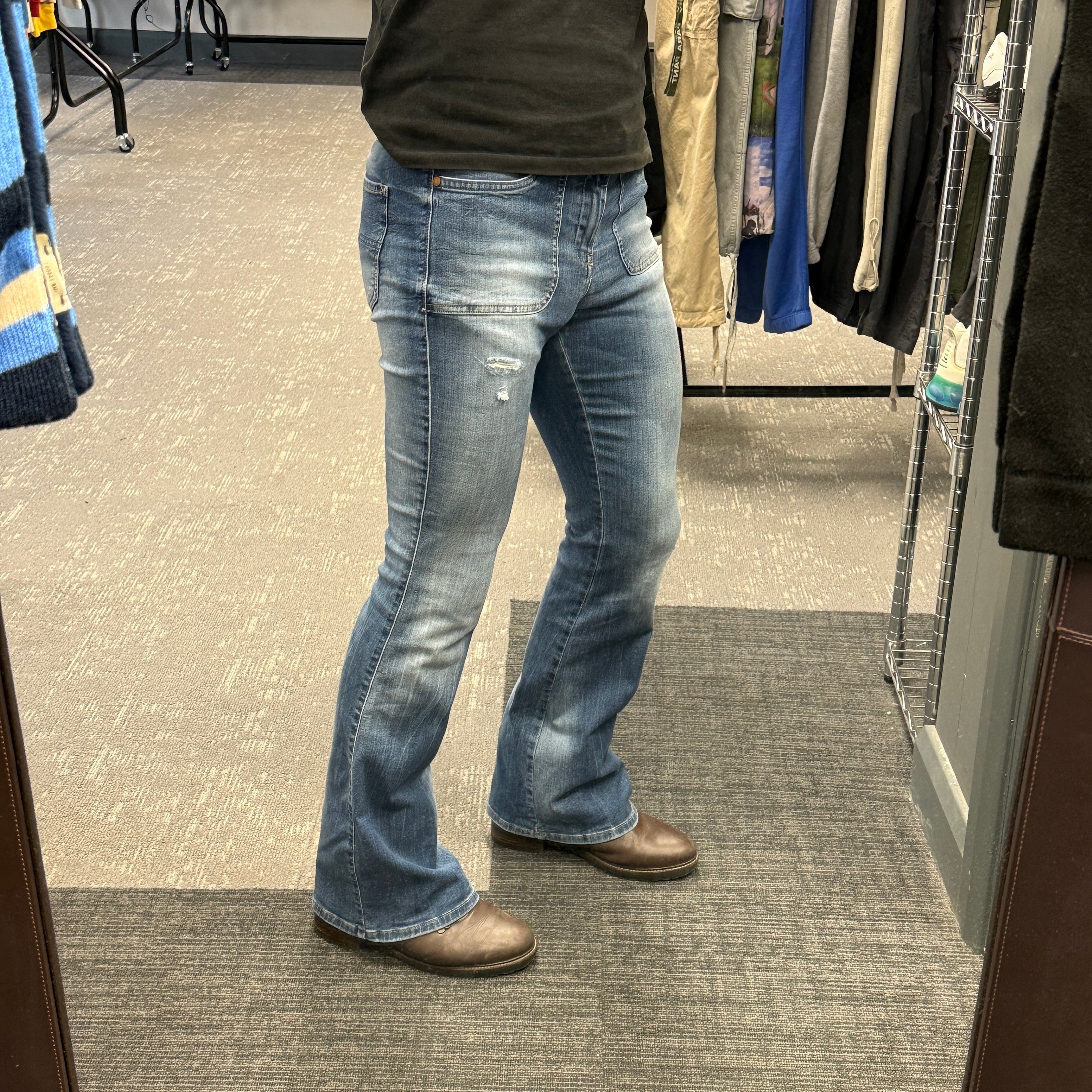 Diesel 2000's slim bootcut stretch washed denim jeans (M) wms