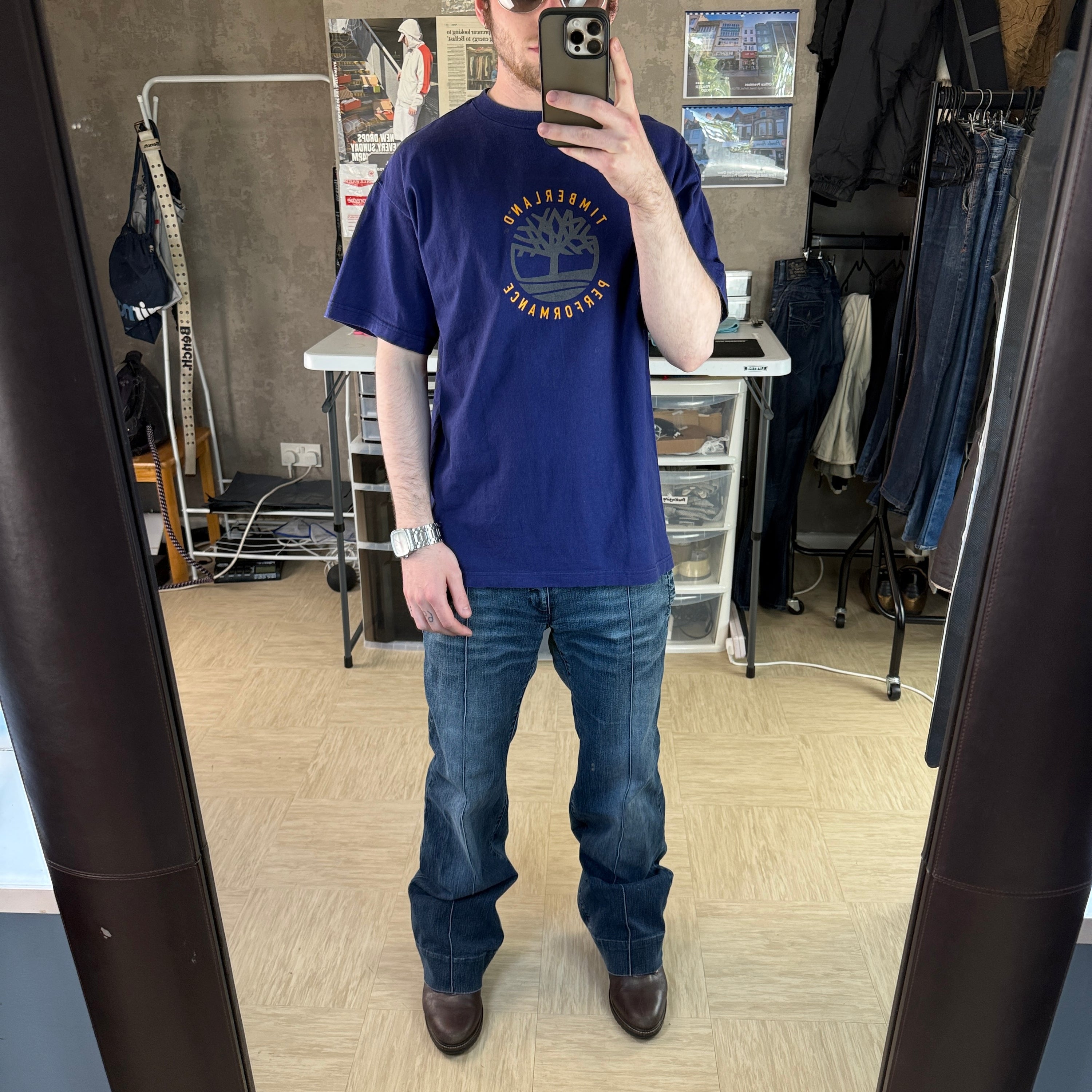 Timberland 1990's reflective graphic sellout tee (M)