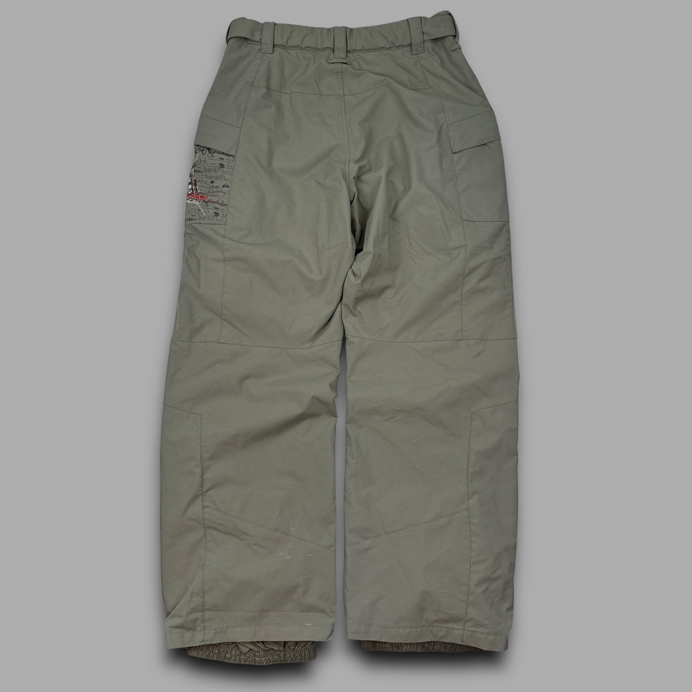 Quiksilver x-series 2000's technical baggy ski sallopettes (L)