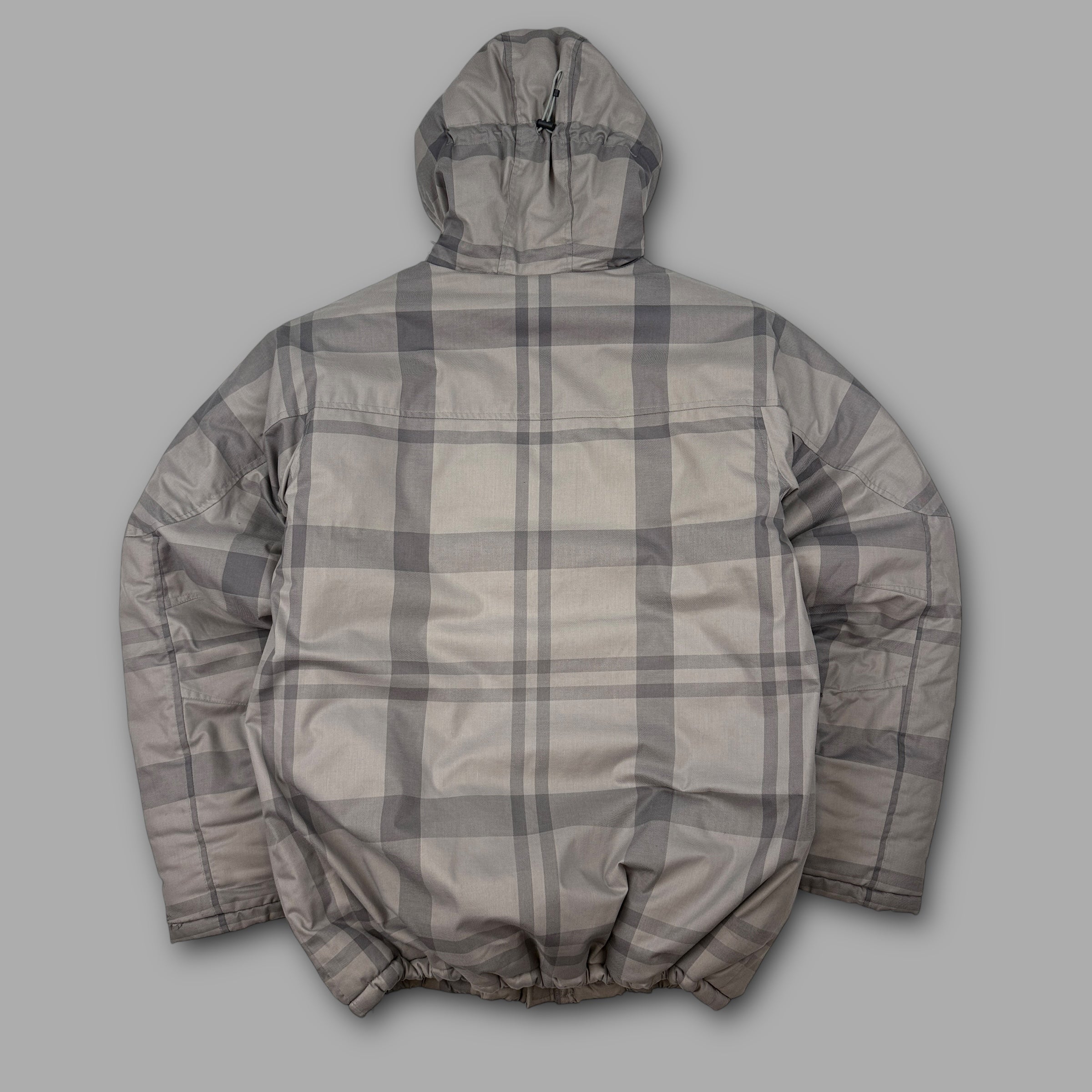 Stussy 2000's technical plaid downfilled soft shell jacket (M-L)
