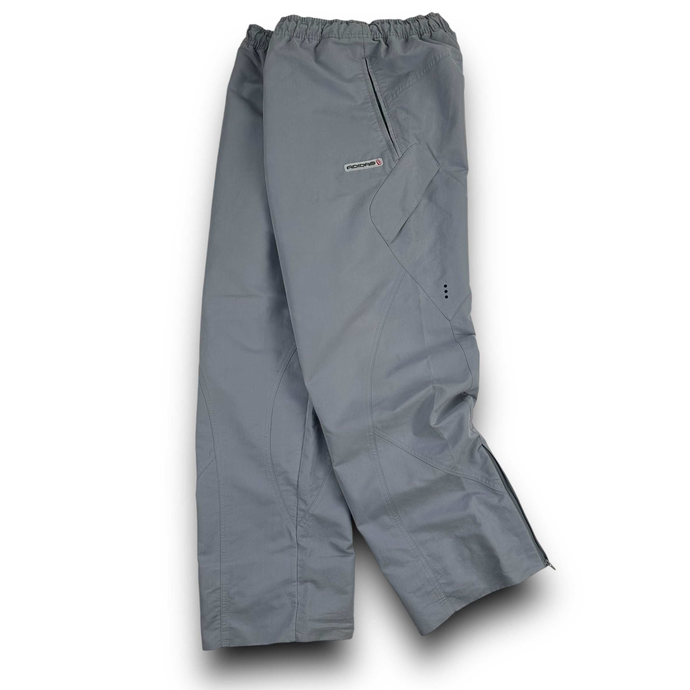 Adidas 2004 technical paneled wide leg track bottoms (S)