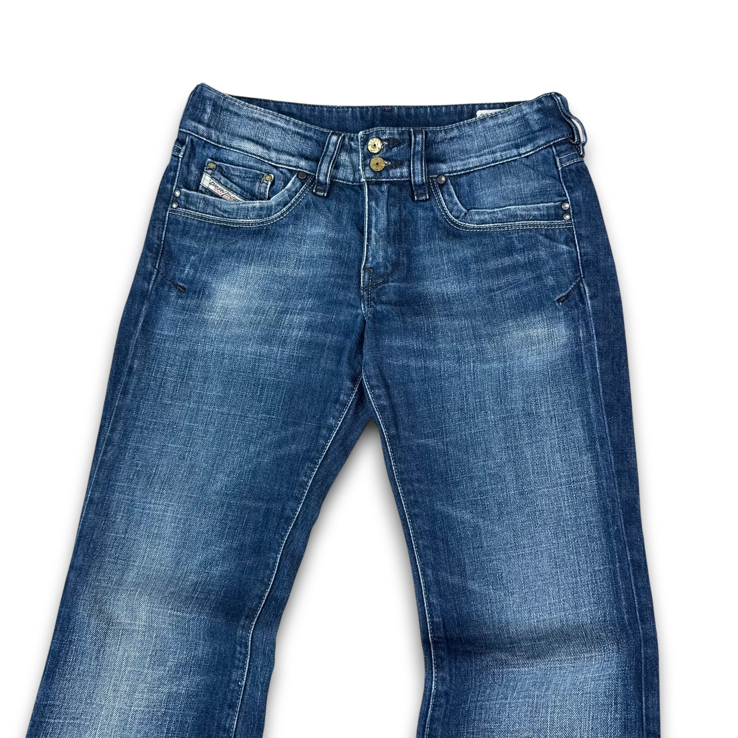 Diesel ronhar 2000's dark denim low waisted bootcut jeans (S)