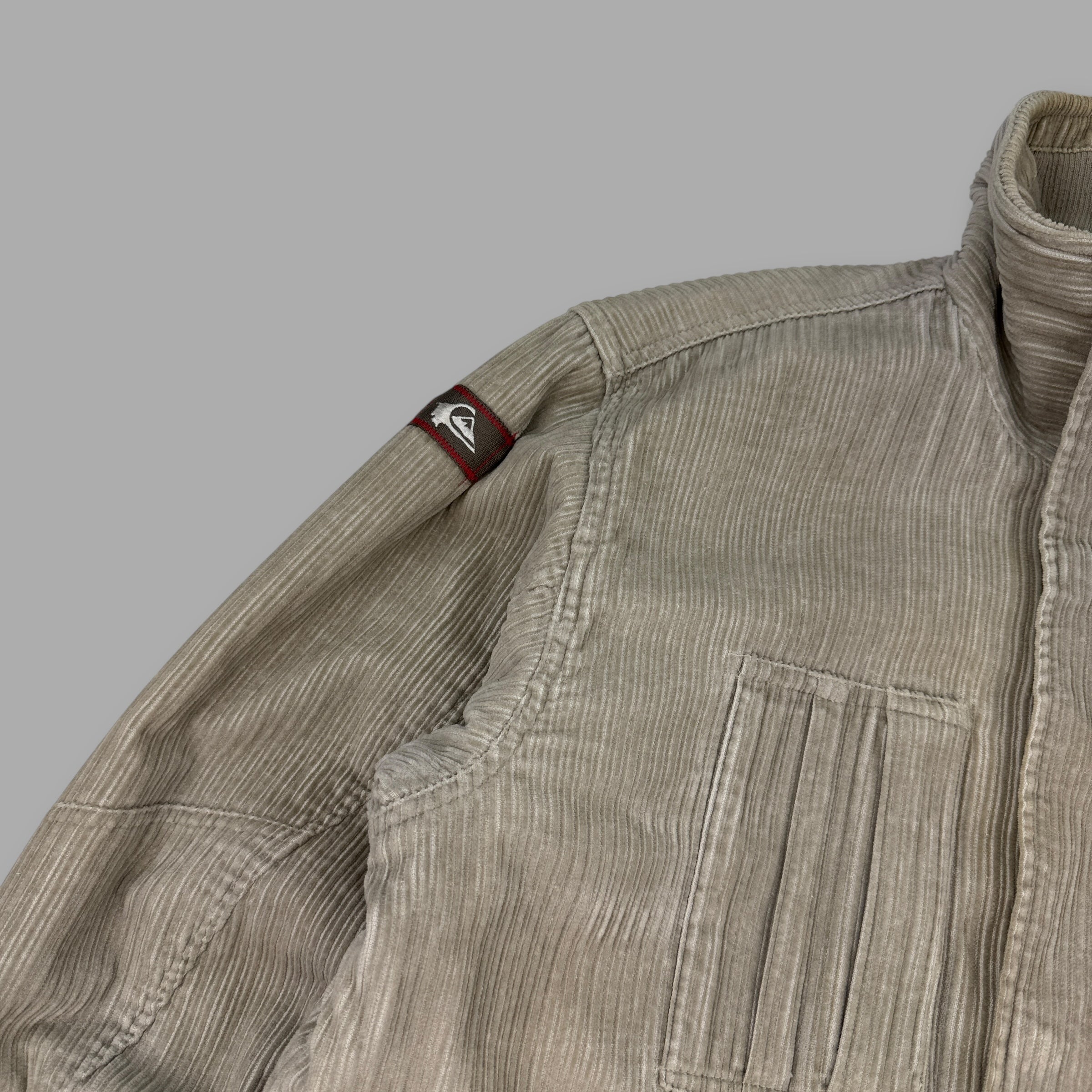 Quiksilver 2000's corduroy multi-pocket zip up jacket (M)