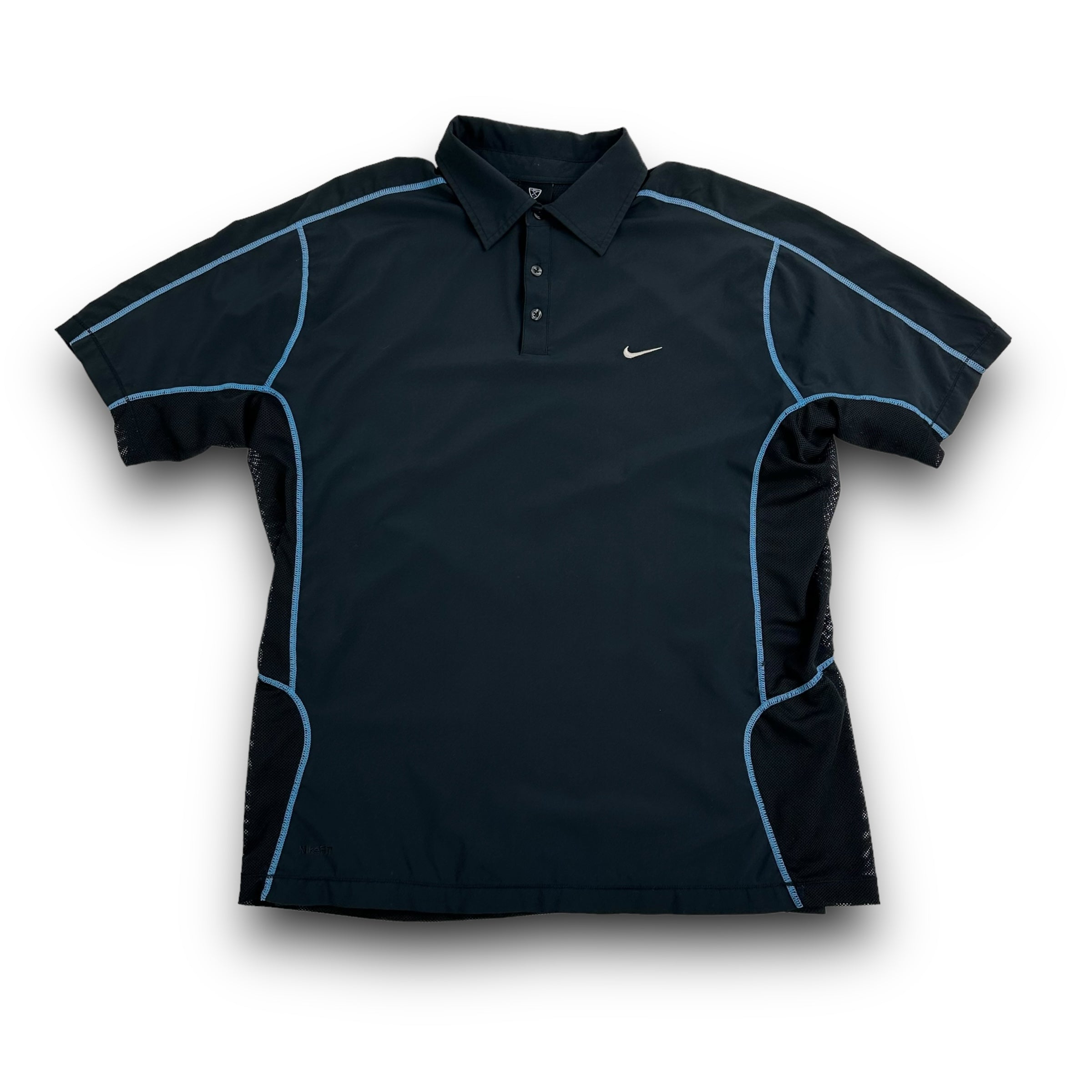 Nike 2000's technical contrast stitch vented polo shirt (L)