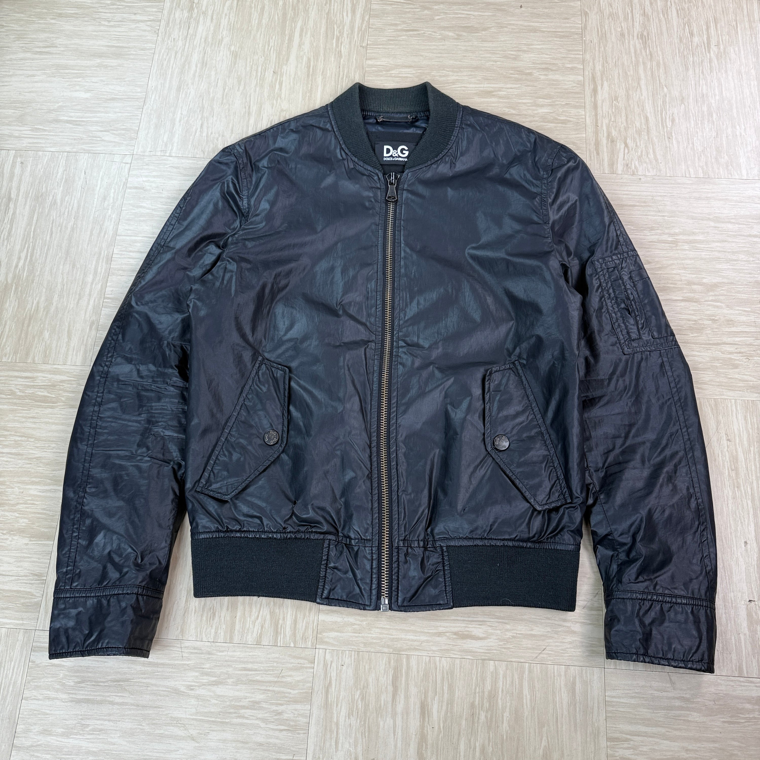 Dolce & gabbana 2000's zip up shimmer bomber jacket (S)