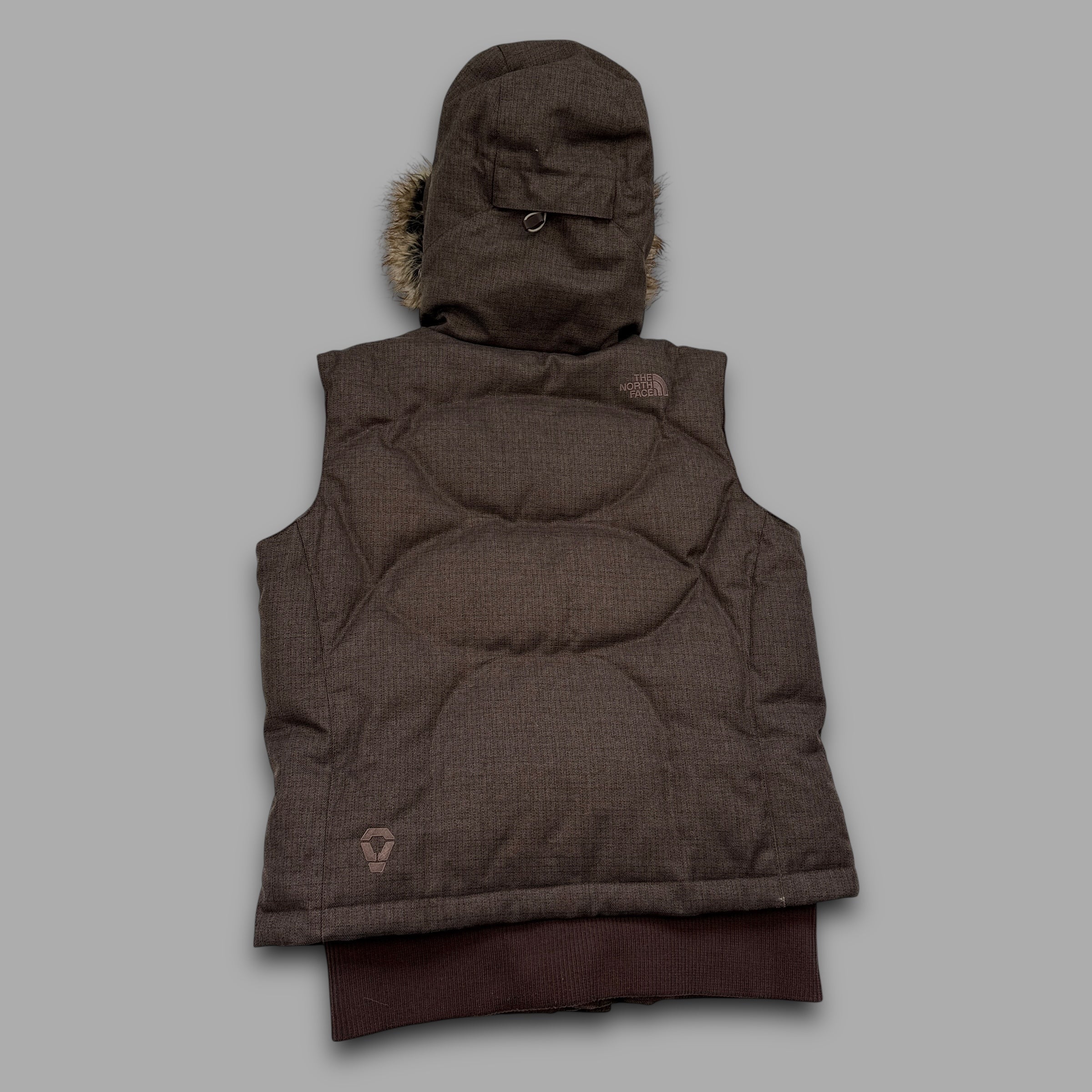 The north face 2007 prodigy technical fur hood downfilled gilet (M) wms