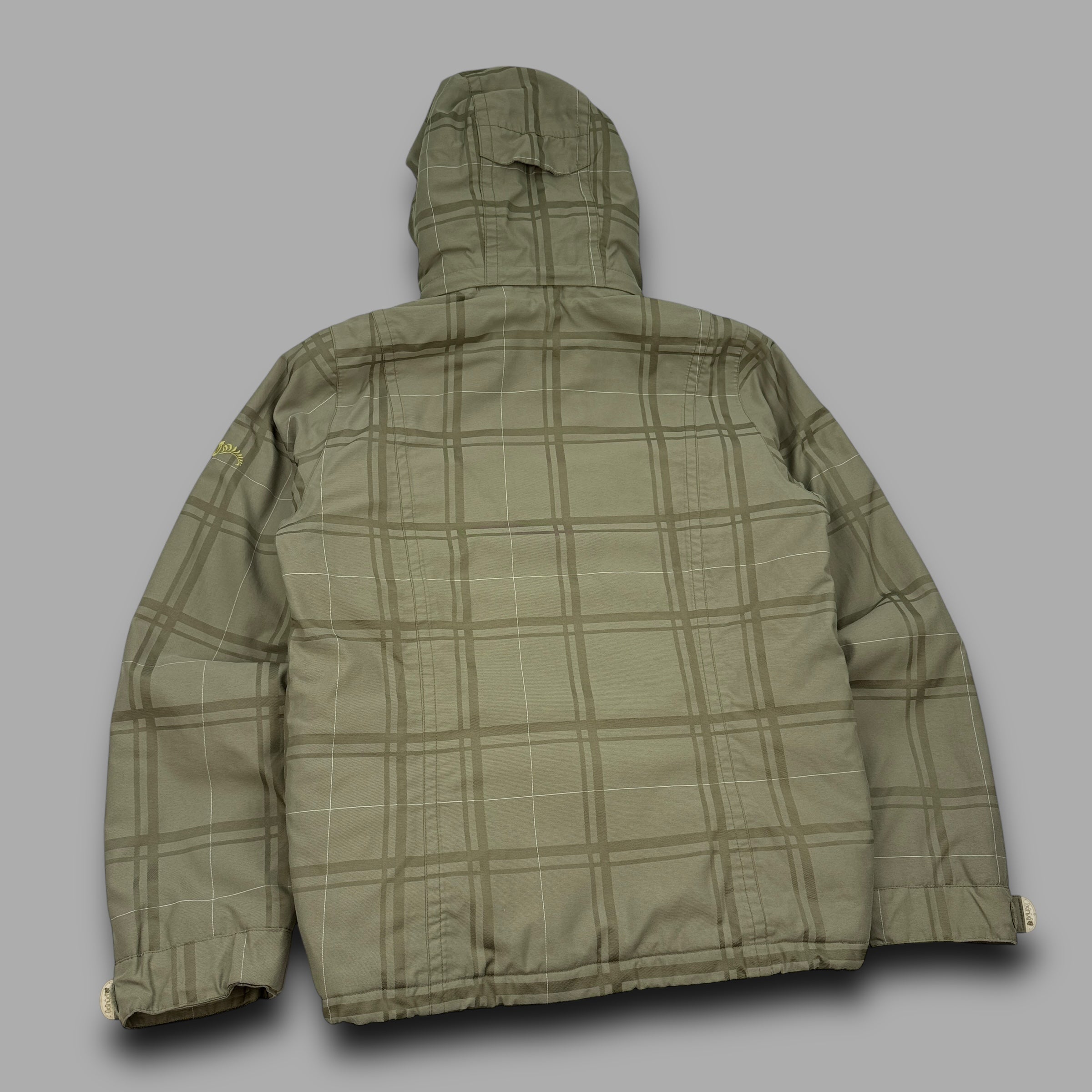 Burton 2000's technical plaid magnetic closure softshell ski jacket (S)