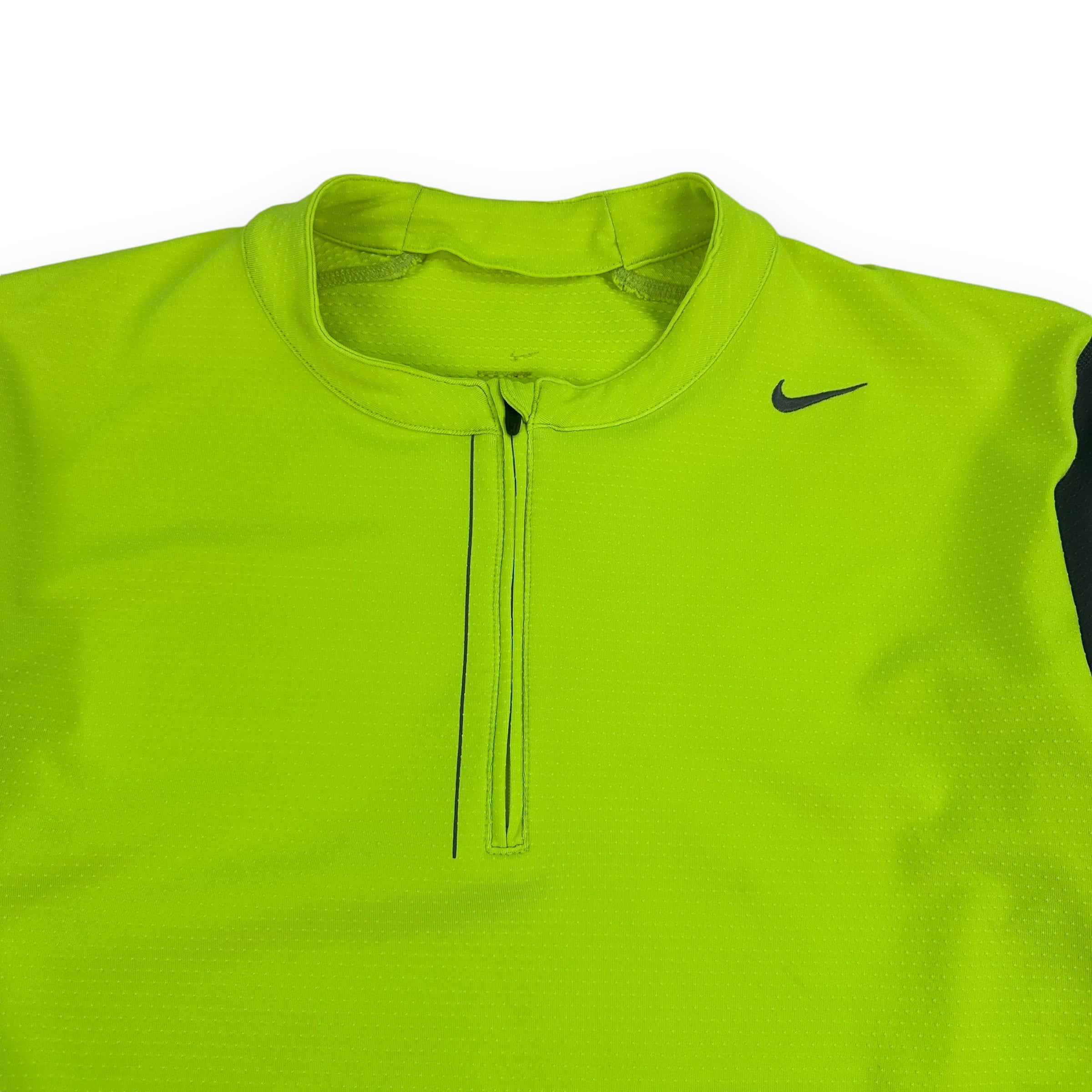 Nike sphere 2000's technical neon long sleeve polo tee (L)