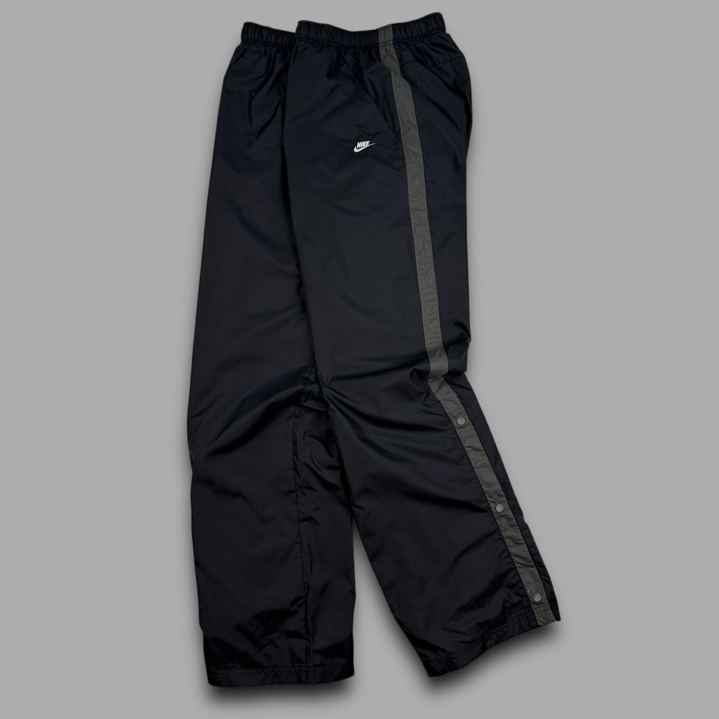 Nike 2000's baggy nylon popper track bottoms (L)