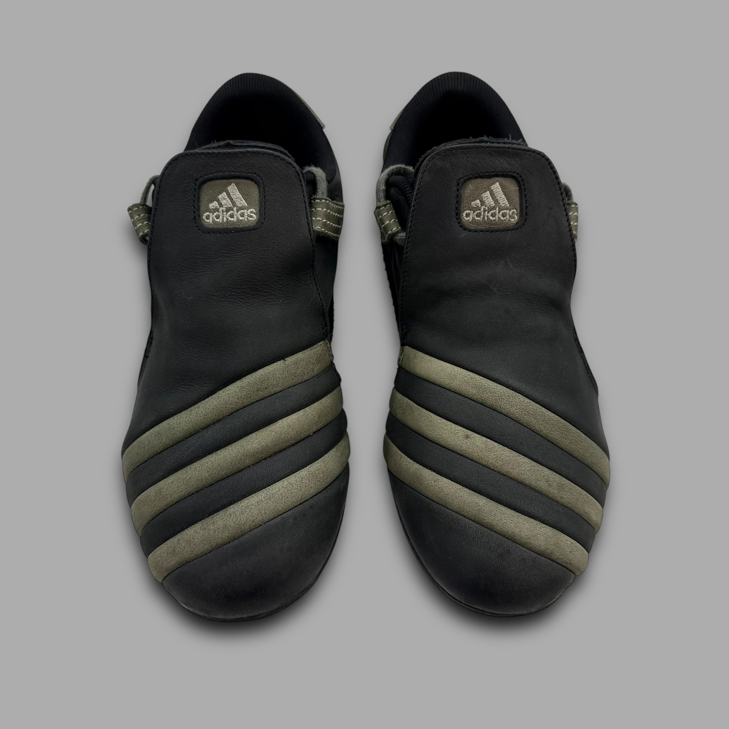 Adidas mactelo 2008 leather 'black' slip-on (UK7)